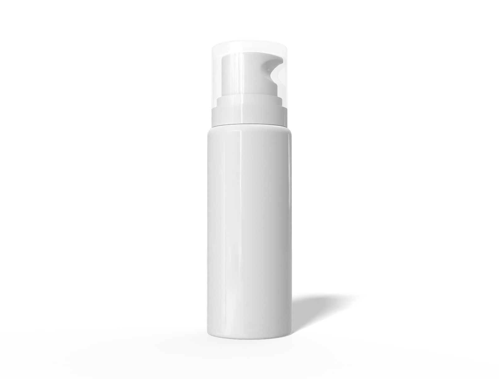 225 ml plastic airless pump bottle — Glossy plastic