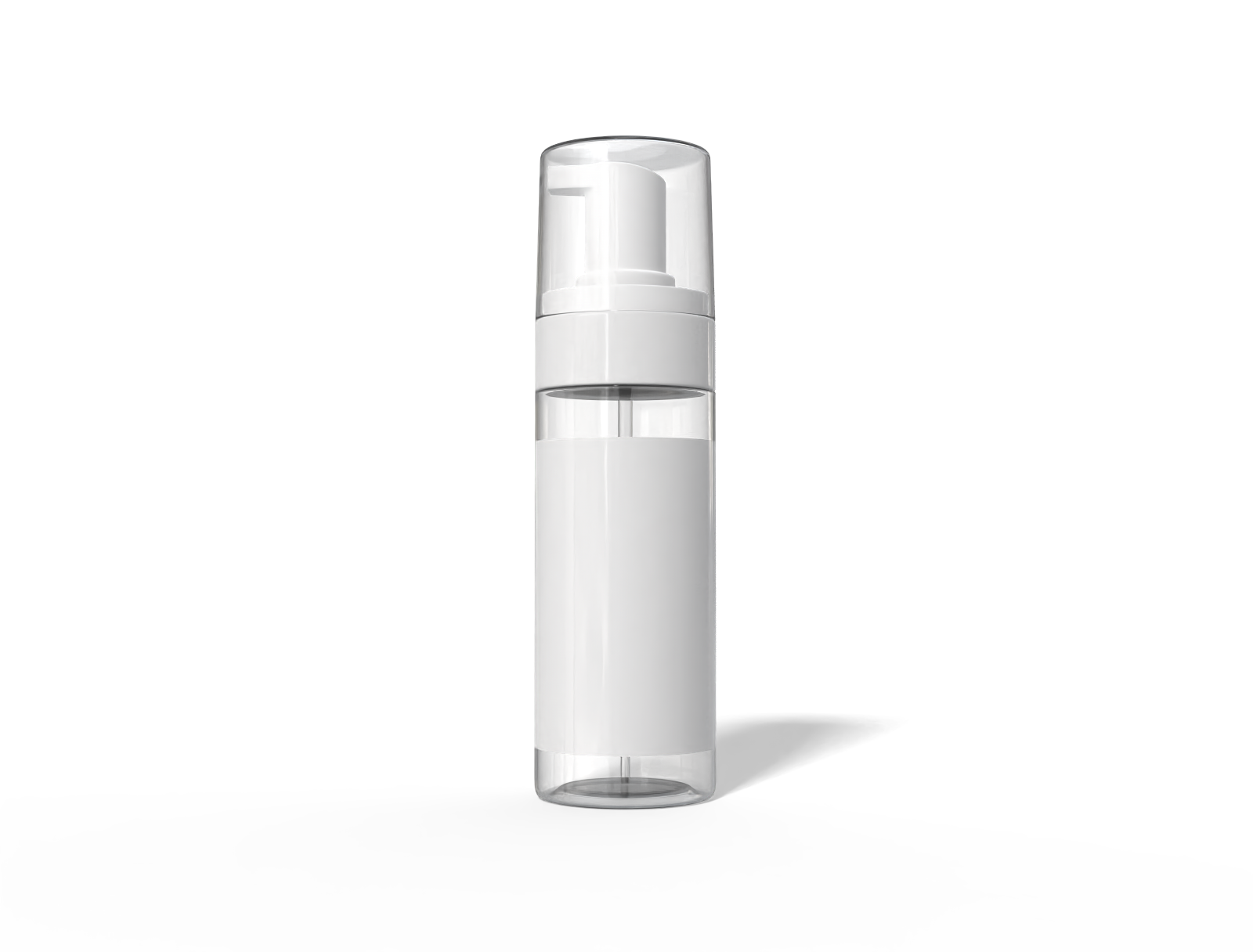150 ml foam pump bottle — Clear glossy plastic