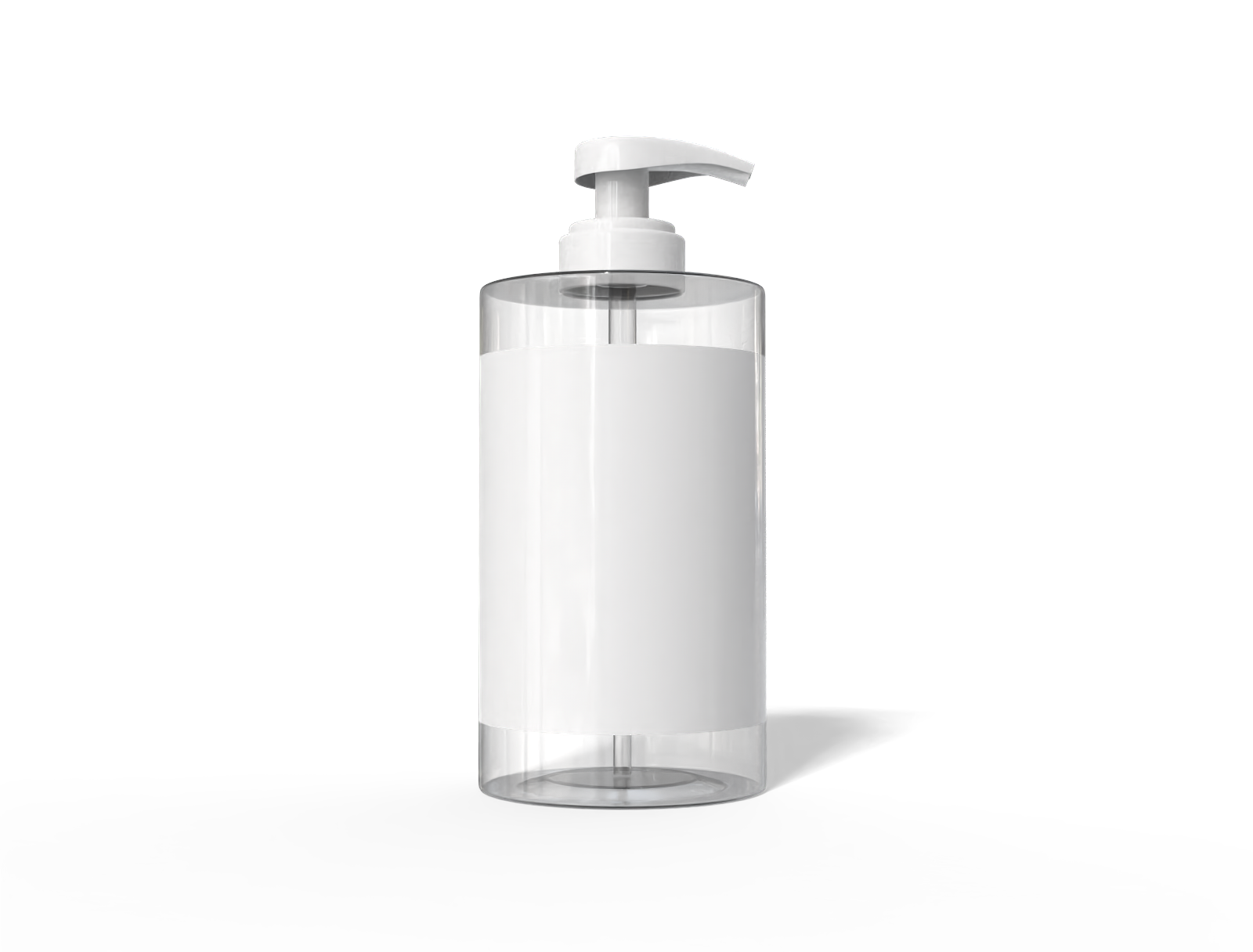 450 ml dailylife pump bottle — Clear glossy plastic