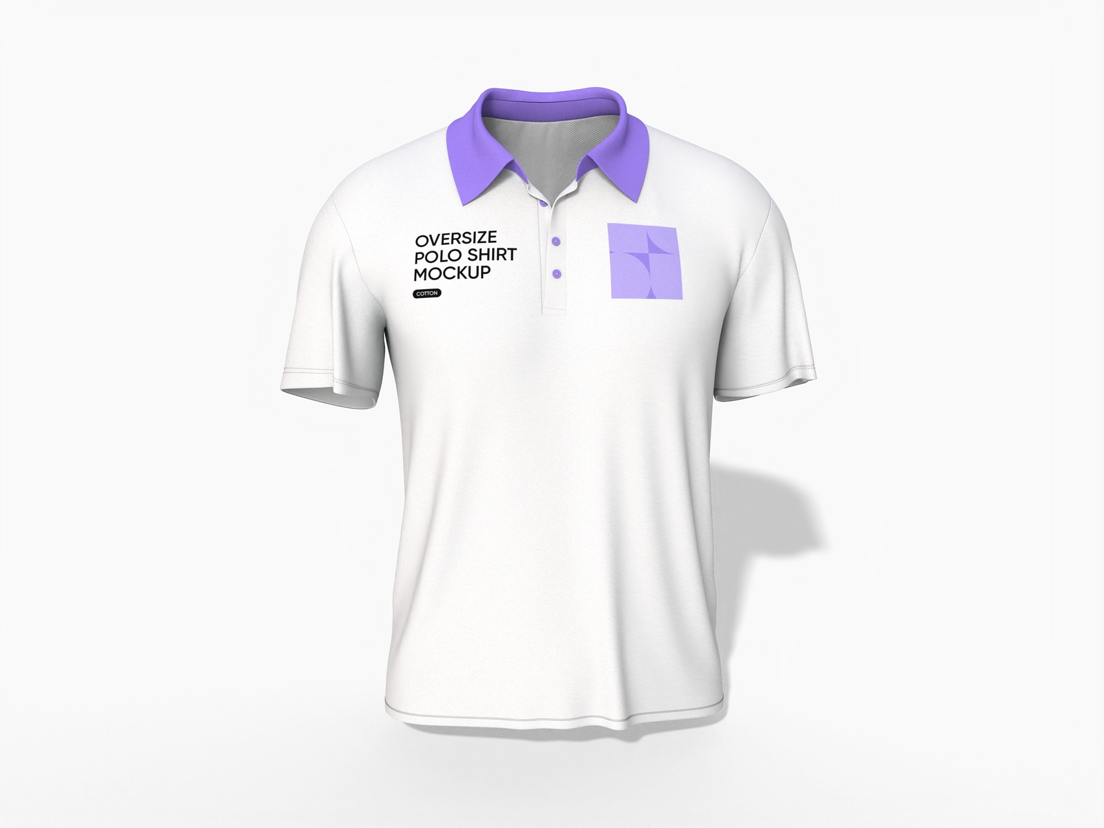 Oversize polo shirt — Cotton base fabric