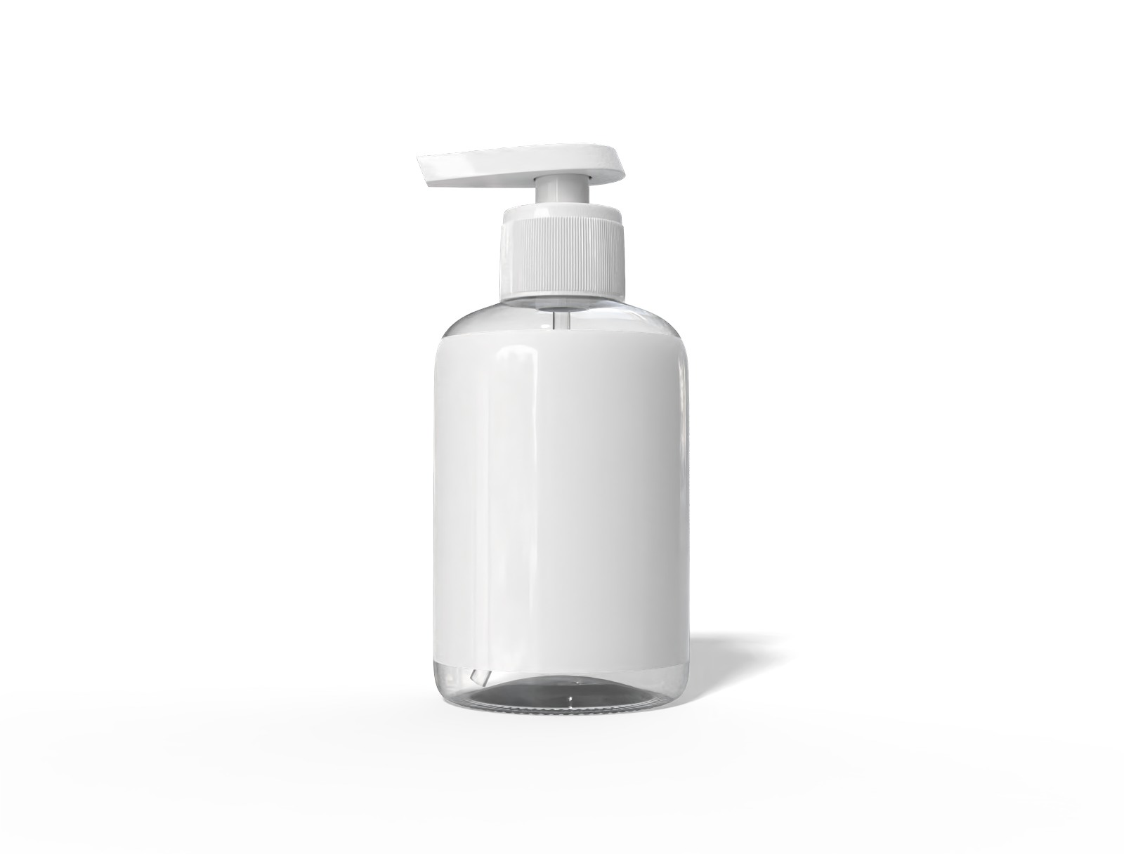 500 ml shampoo bottle — Clear glossy plastic