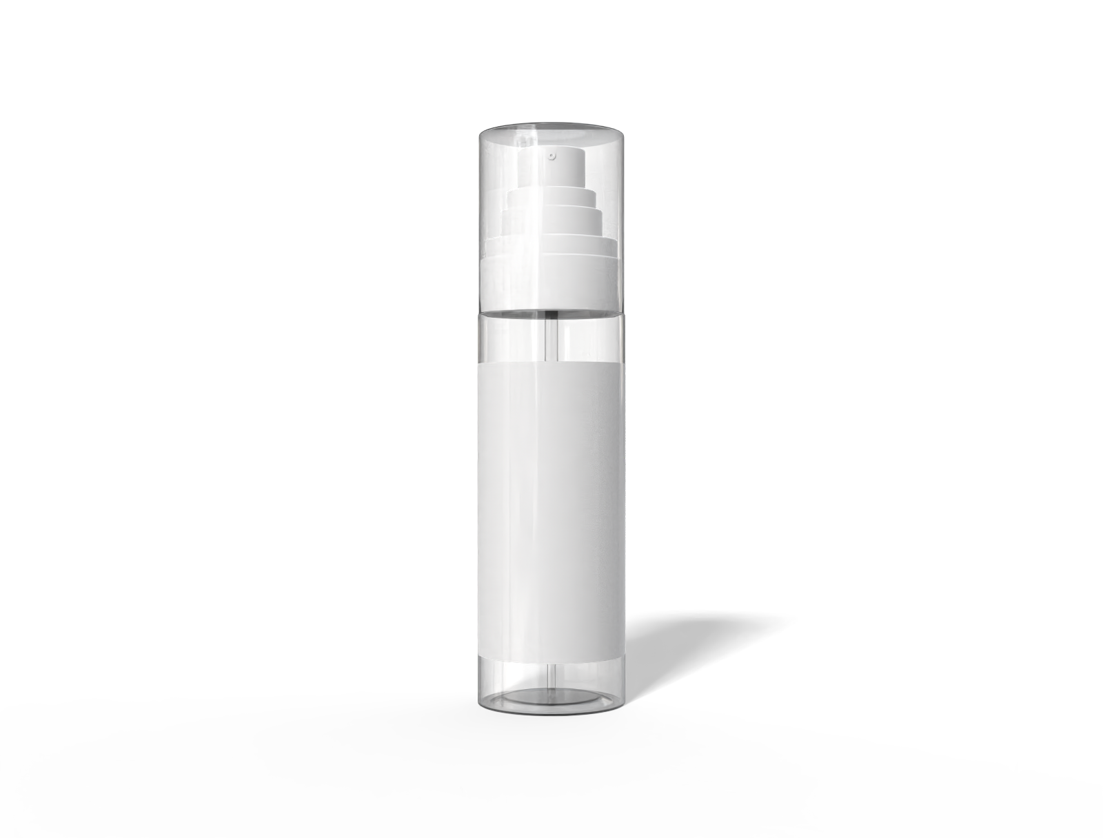 100 ml Spray sunscreen bottle — Clear glossy plastic