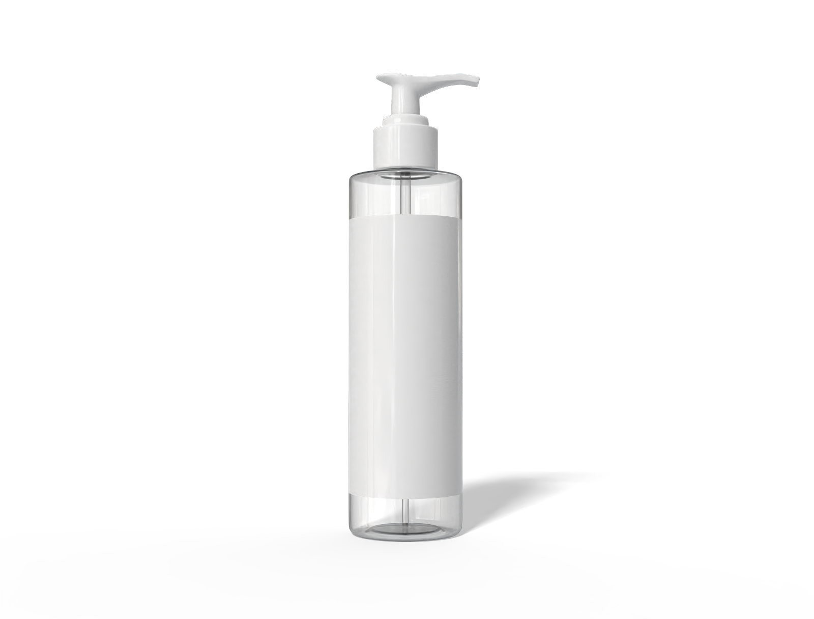 450 ml shampoo bottle — Clear glossy plastic