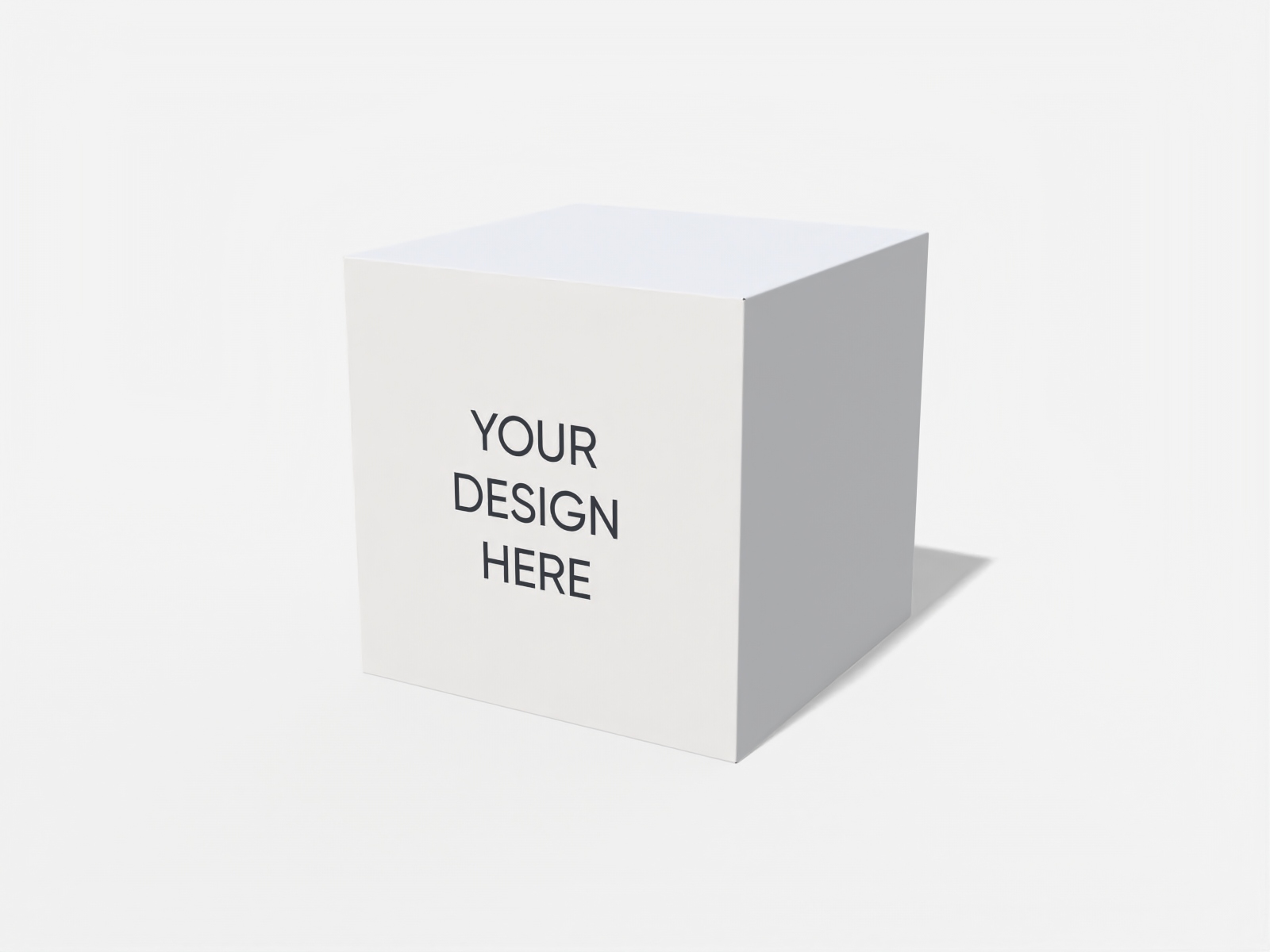 Maqueta de caja cúbica — White paperboard