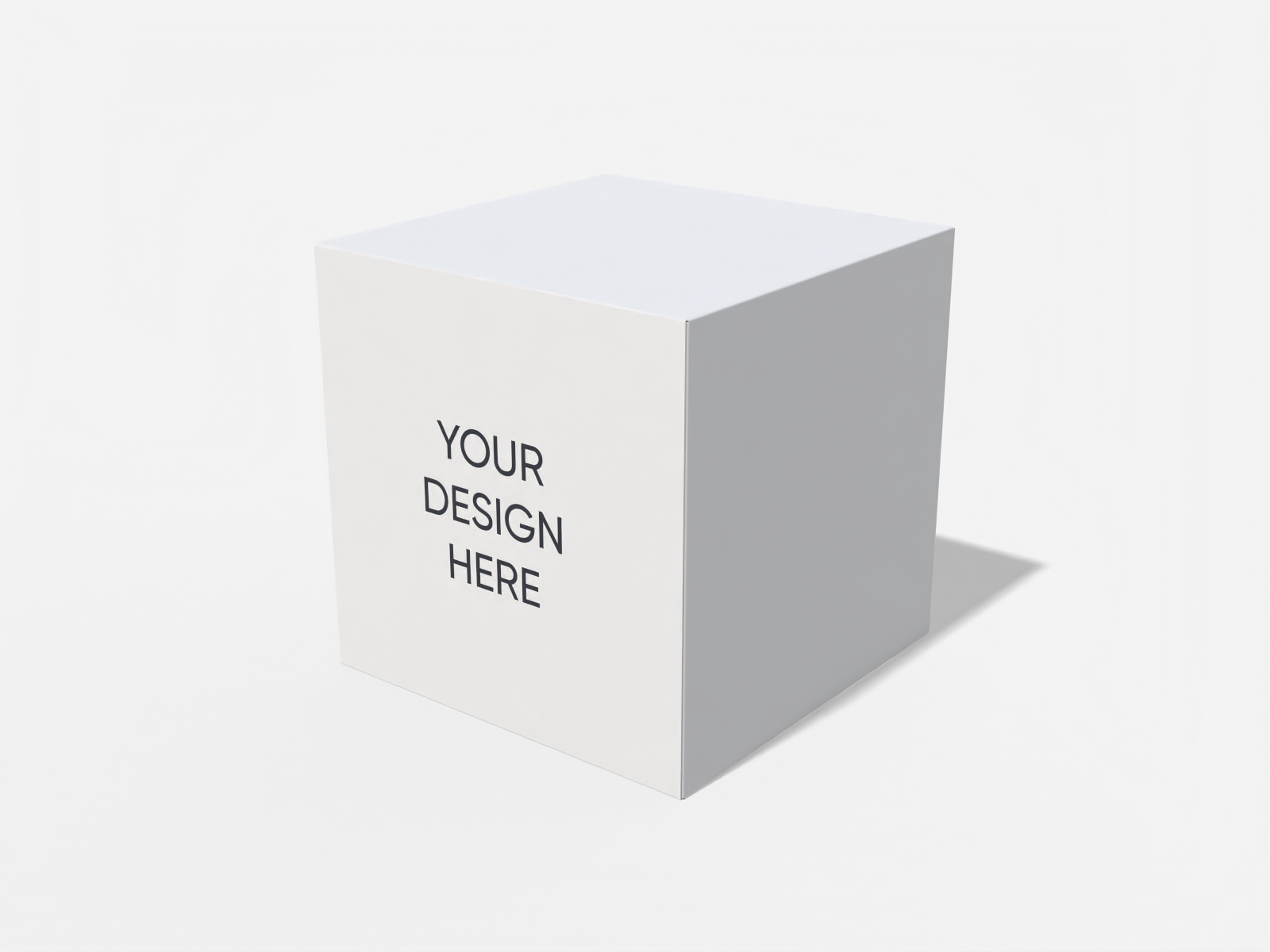 Custom cube box — White paperboard