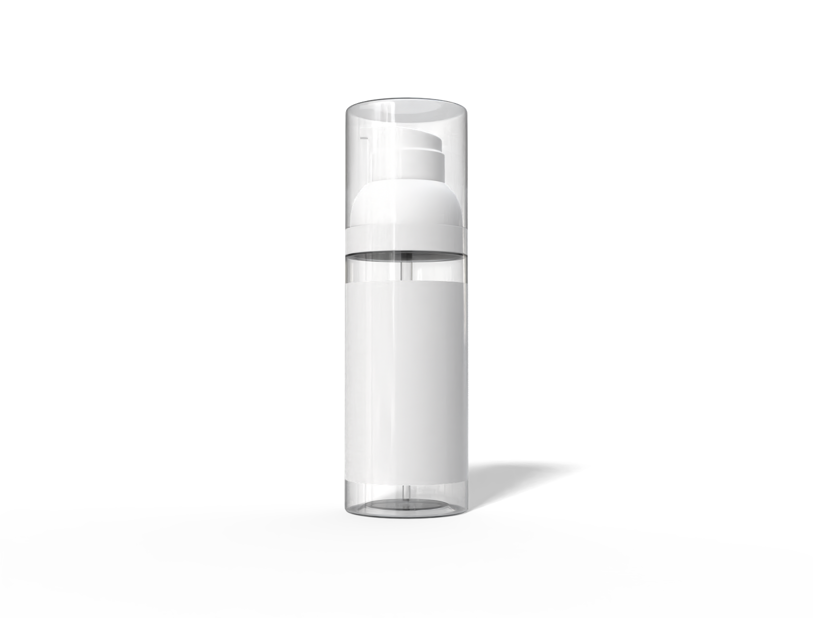 125 ml cosmetic bottle — Clear glossy plastic