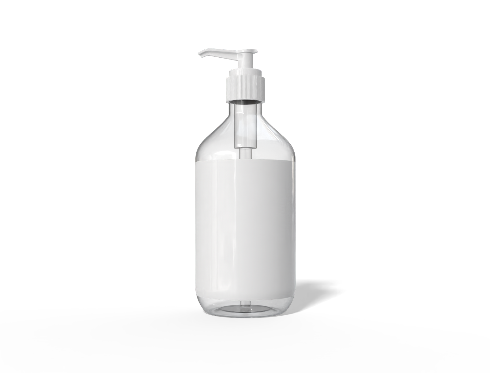 300 ml pump bottle — Clear glossy plastic