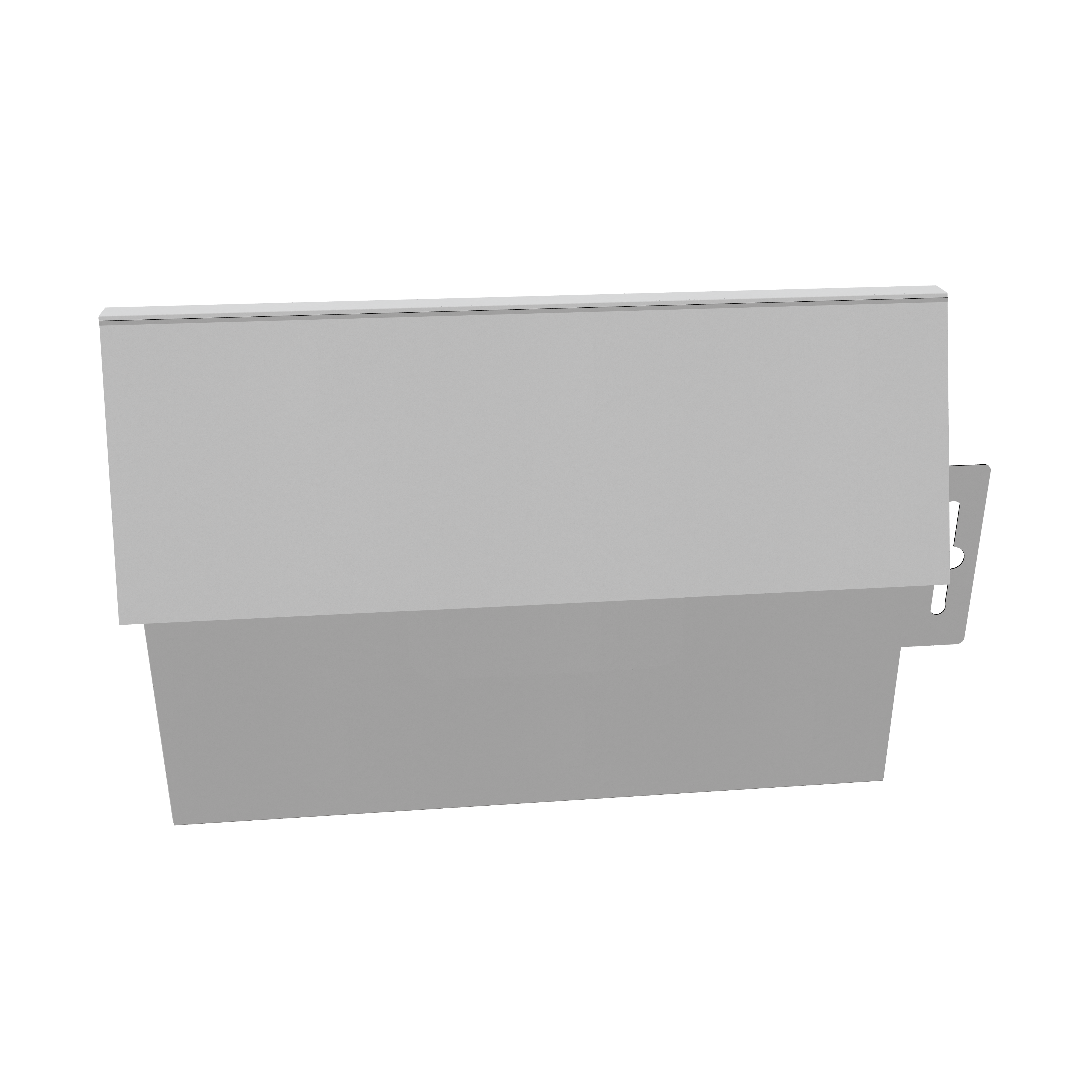 Folder with lock and hanging hole — White paperboard
