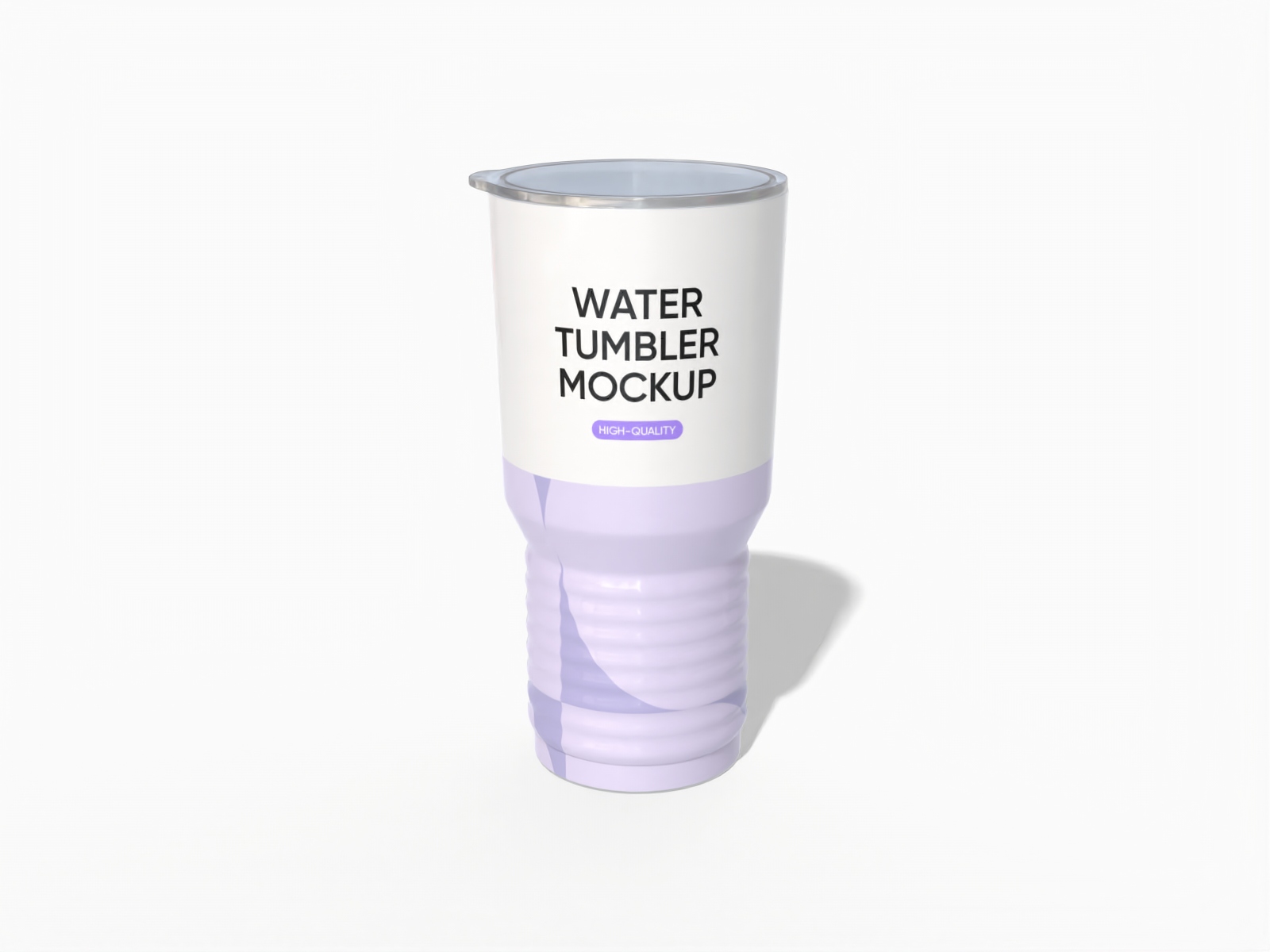 20oz ringneck tumbler with clear cap — Matte metal