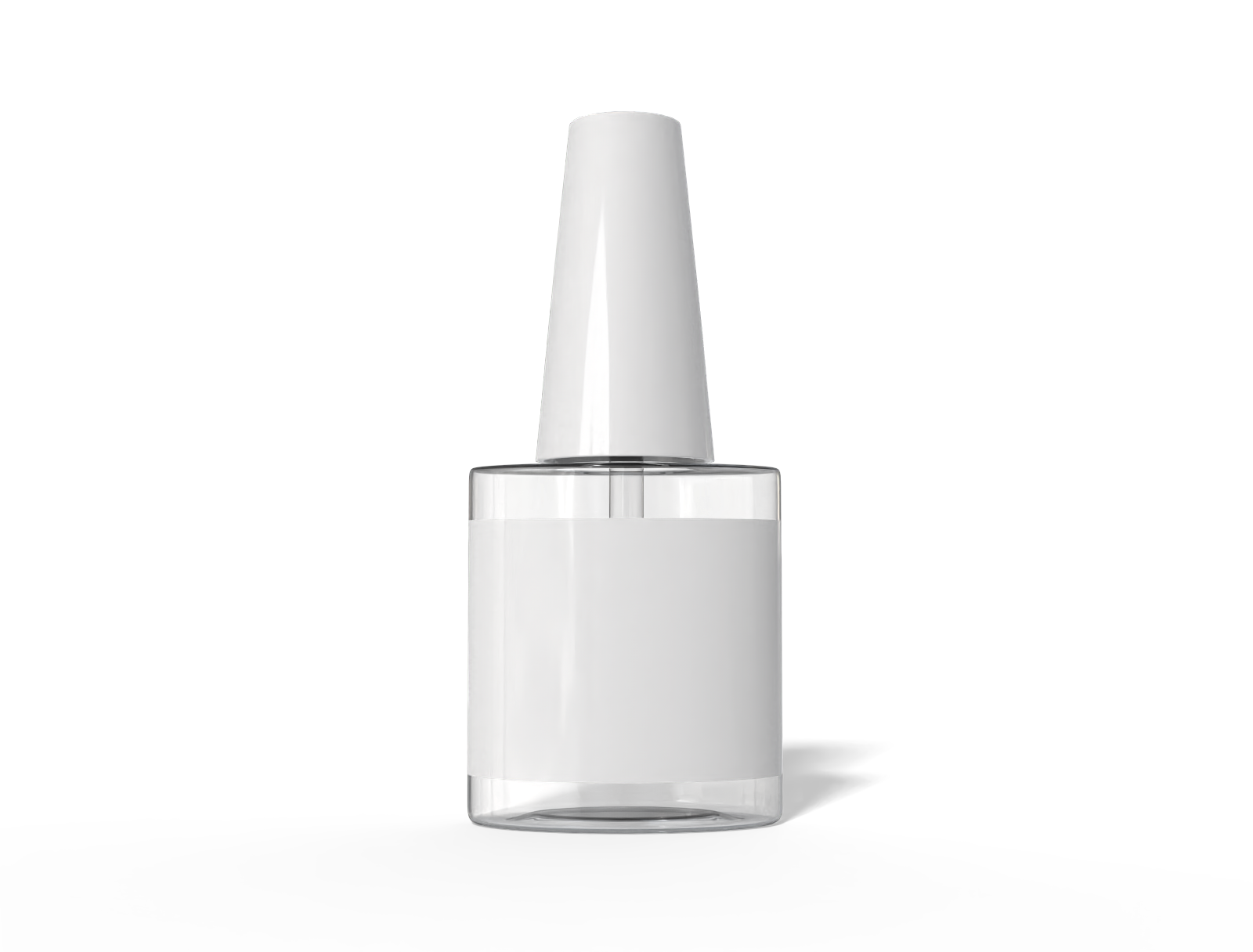 Nail polish bottle — Clear glossy plastic