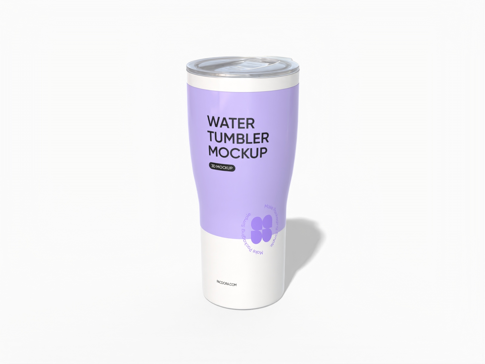 20oz ringneck tumbler with clear cap — Matte metal