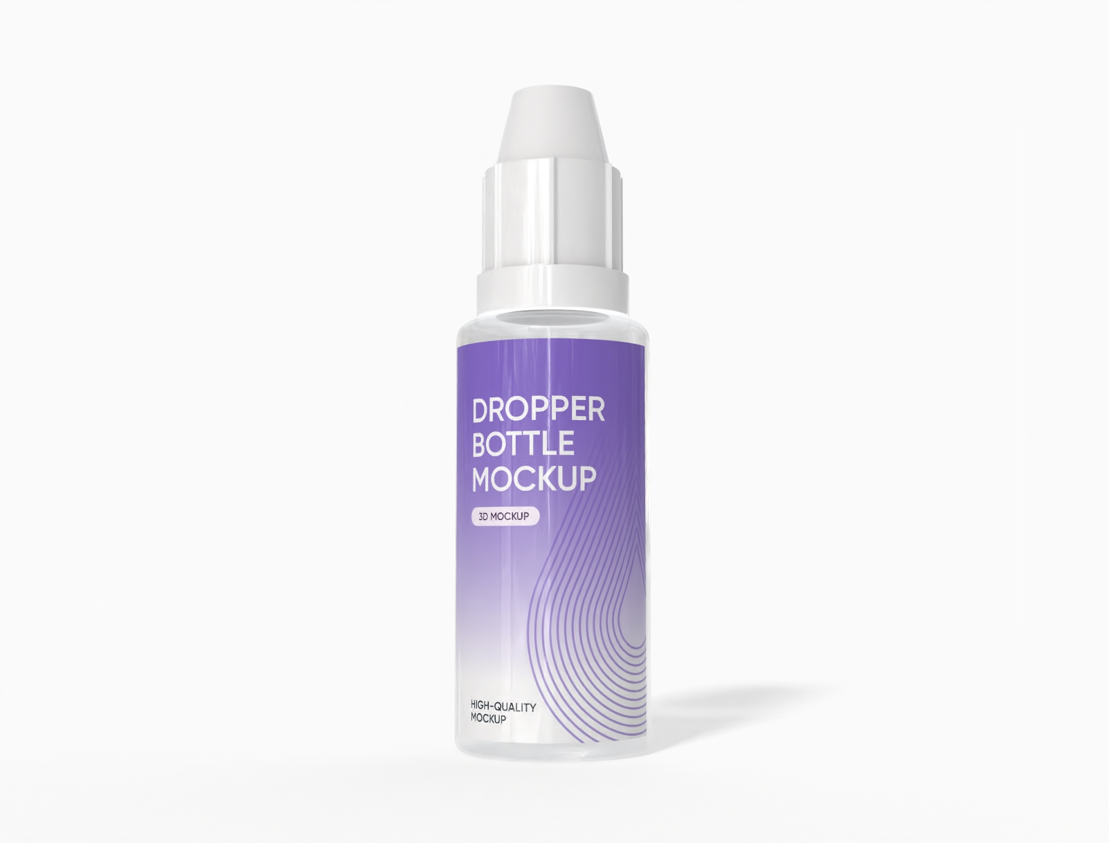 15 ml dropper bottle — Clear glossy plastic