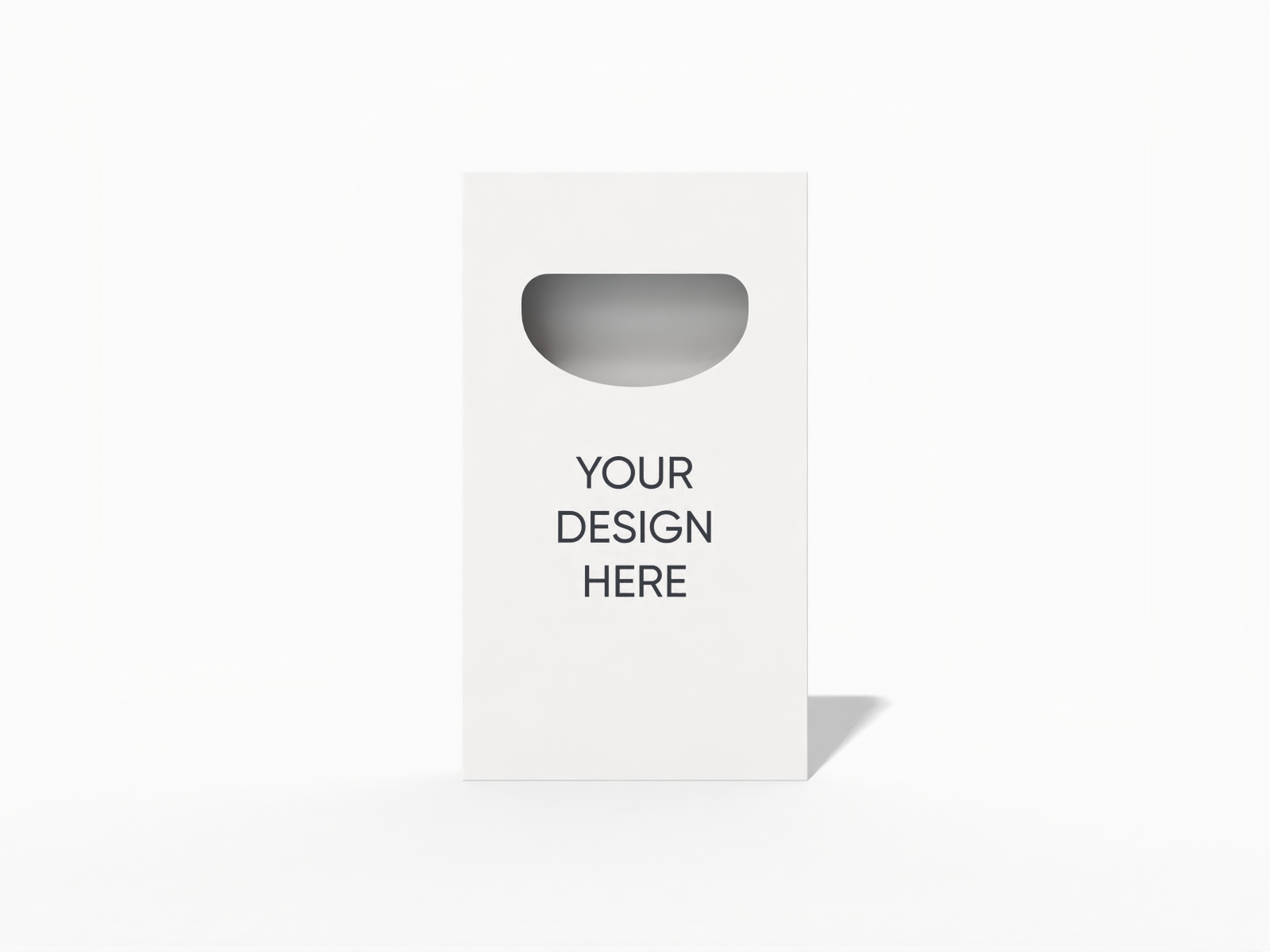 Straight tuck end box with window — White paperboard