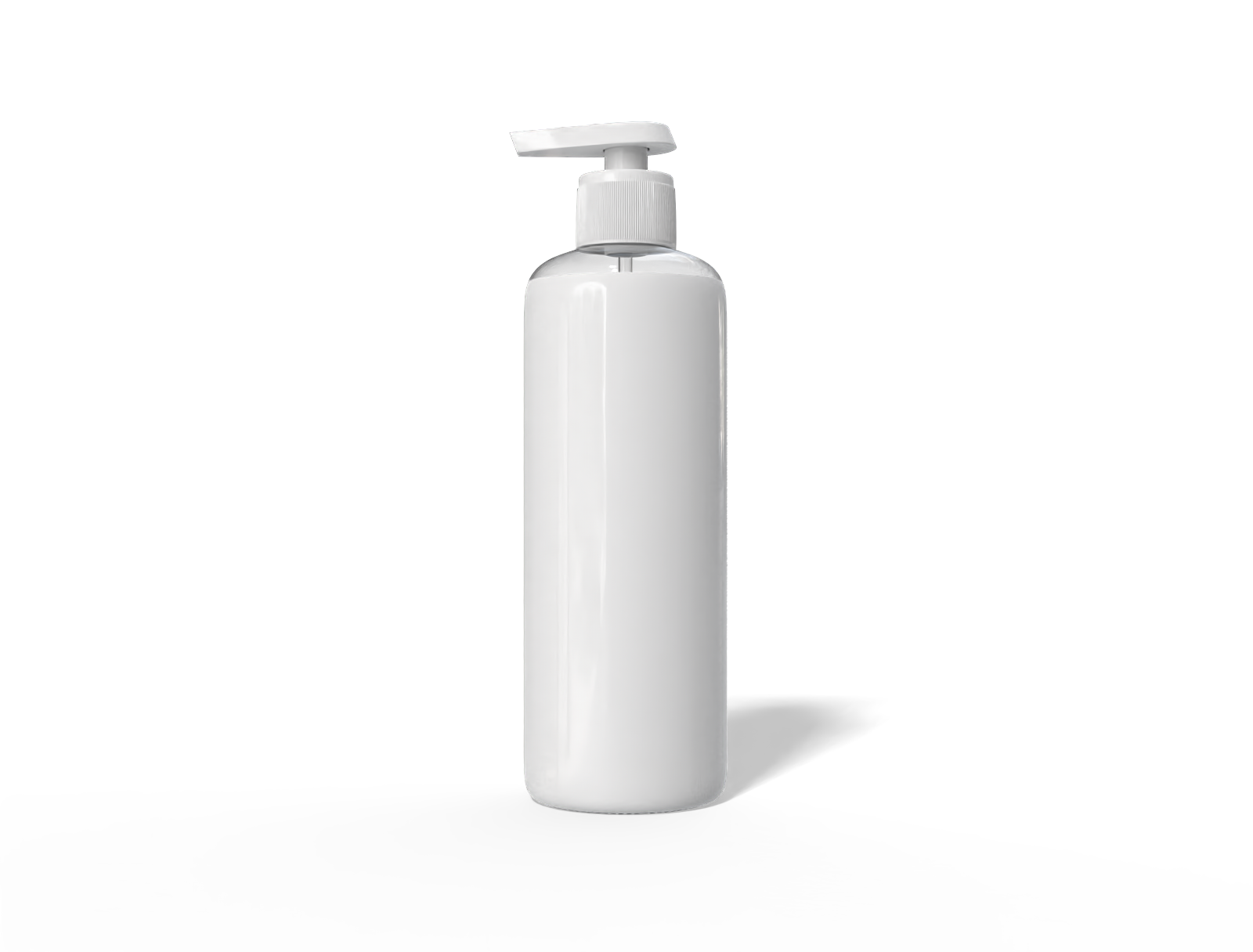 500 ml shampoo bottle — Clear glossy plastic