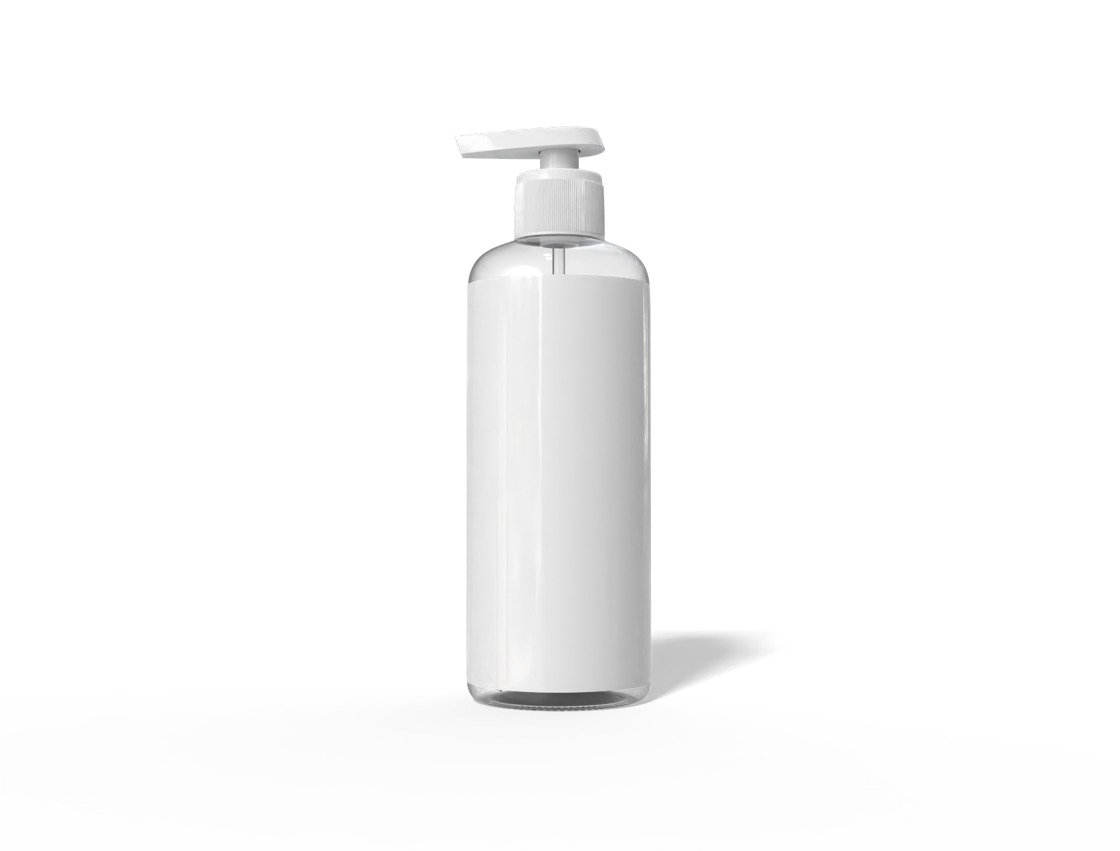 250 ml shampoo bottle — Clear glossy plastic