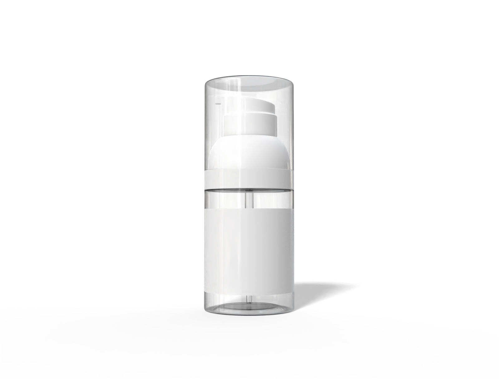100 ml foam cosmetic bottle — Clear glossy plastic