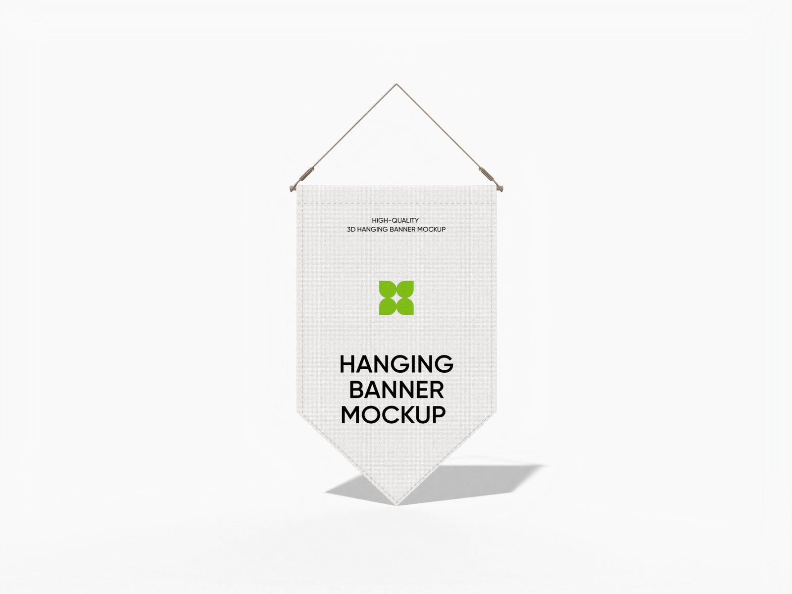 Hanging banner — Rough burlap