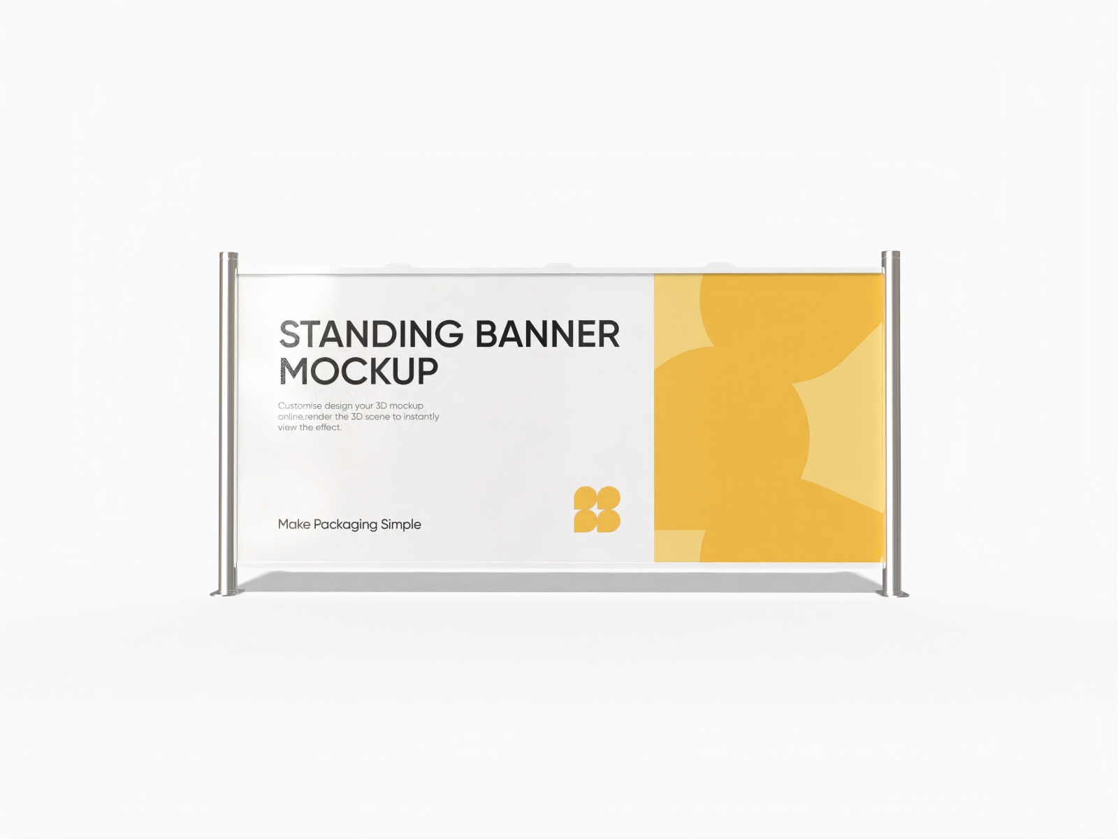 Standing banner ad — Glossy plastic