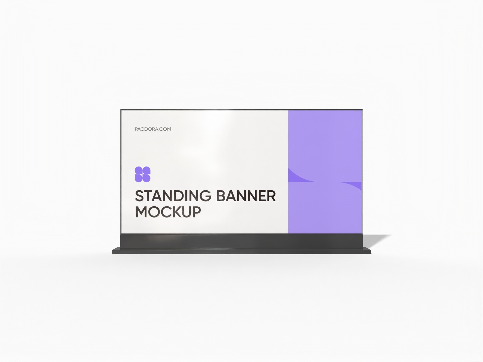 Standing banner ad — Glossy plastic