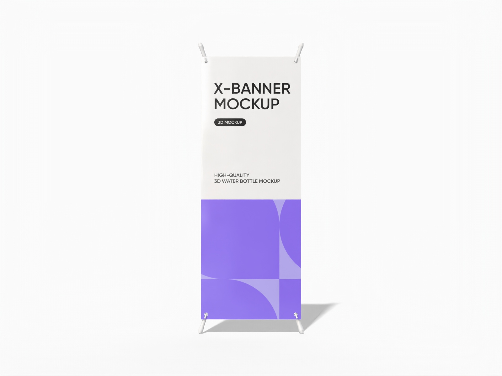 X banner stand — Glossy plastic