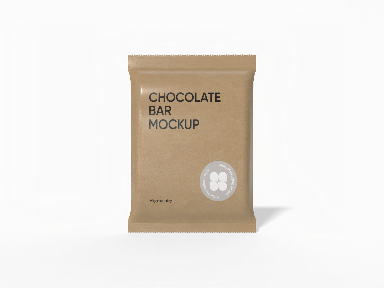 Chocolate candy bar — Glossy plastic