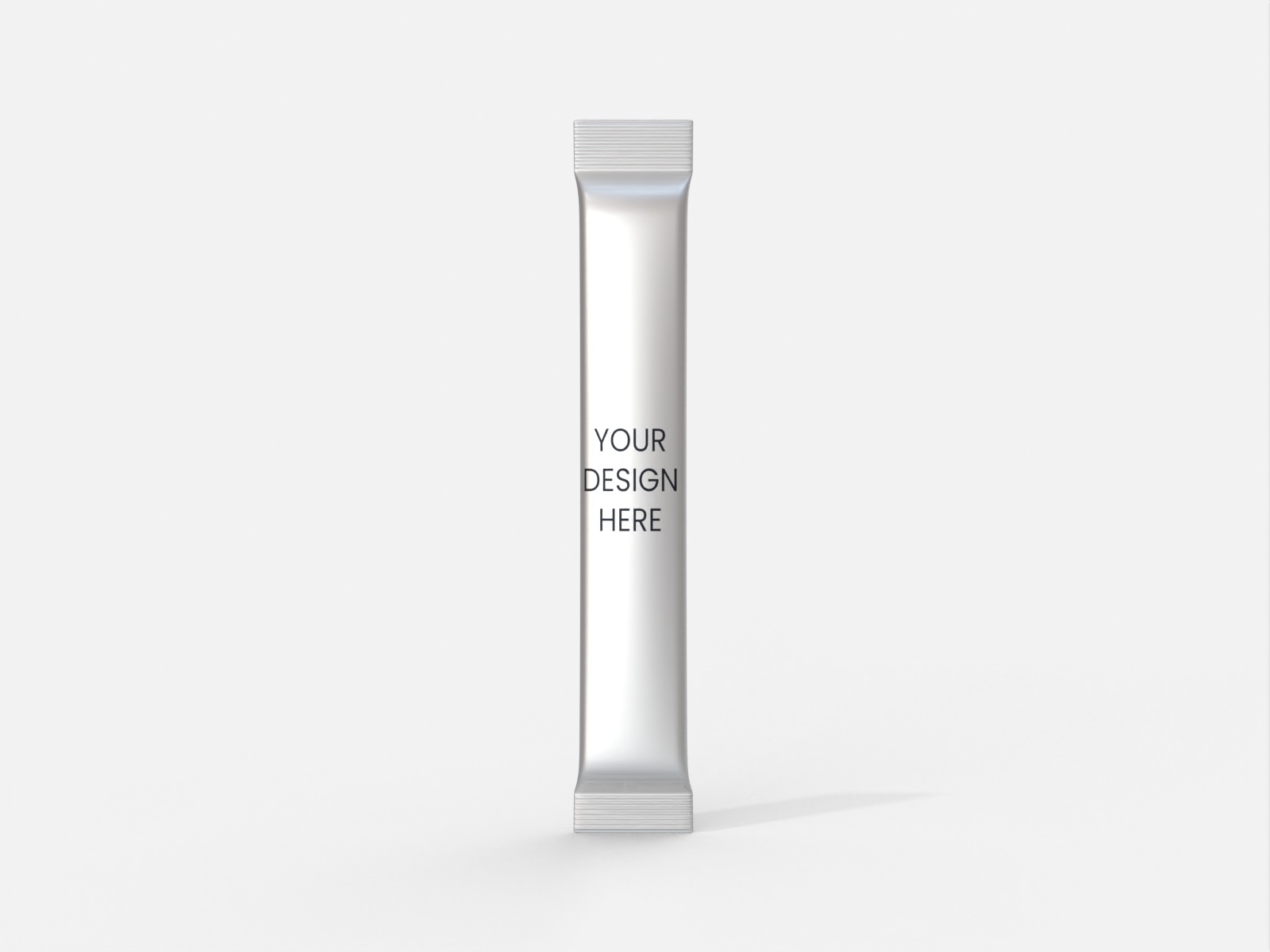 Long rectangle coffee sachet — Glossy plastic