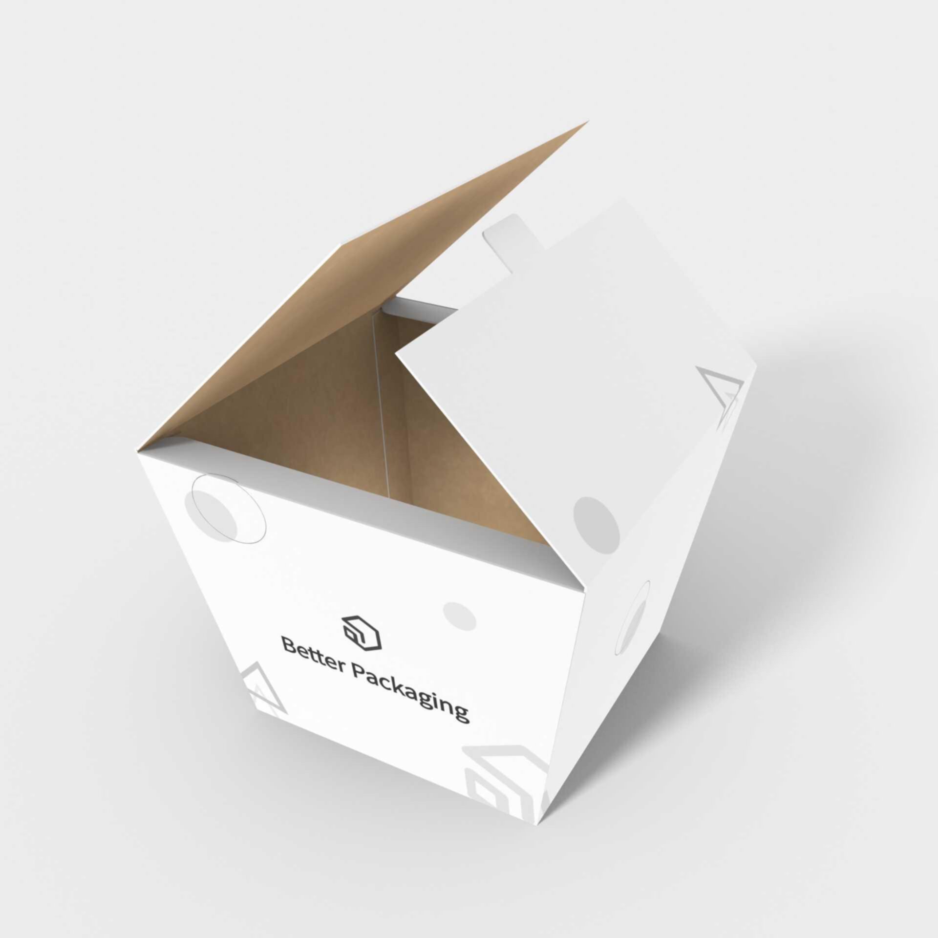 Cajas de bandeja forma trapezoidal Maqueta — White paperboard