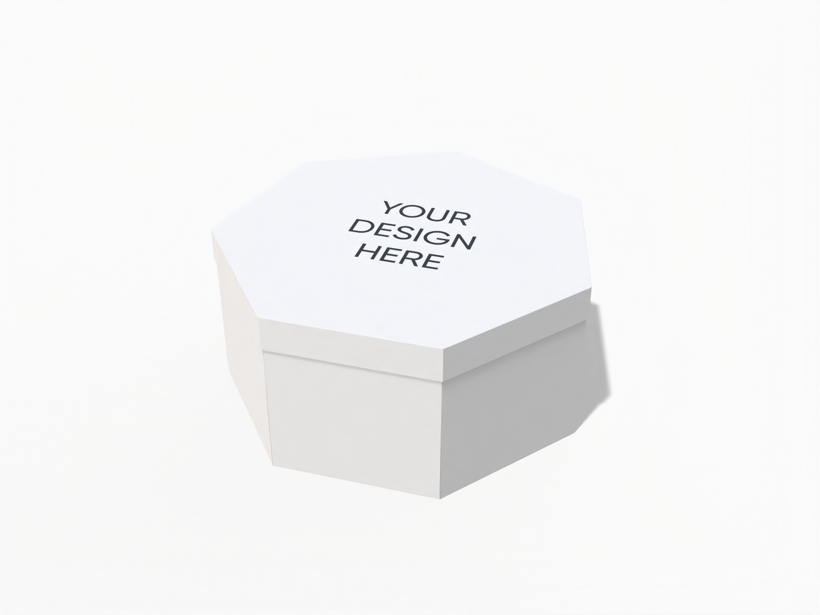 7-sided box with lid — White paperboard