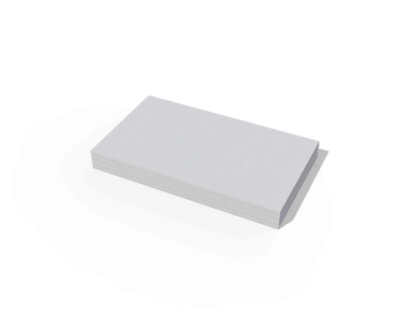 3.5 x 2" standard business card — White paperboard