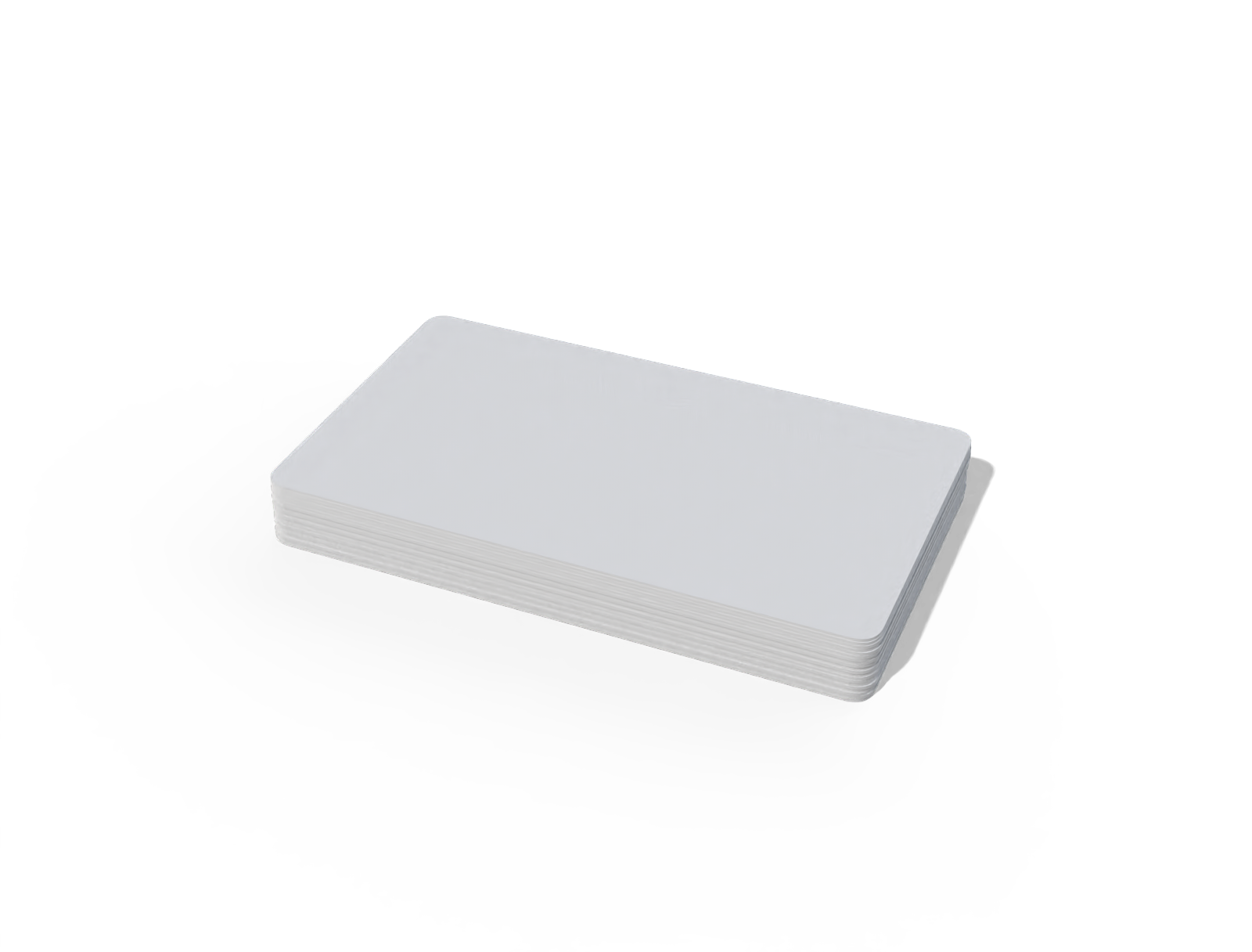 3.5 x 2" Rounded standard business card — White paperboard