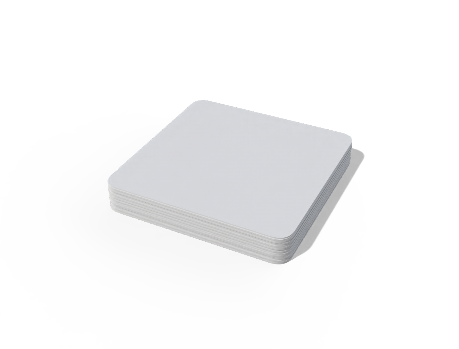Rounded square business card — White paperboard