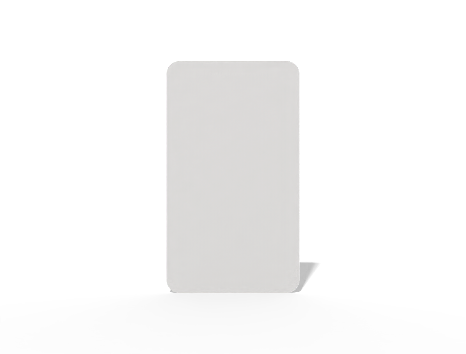 Rounded vertical business card — White paperboard