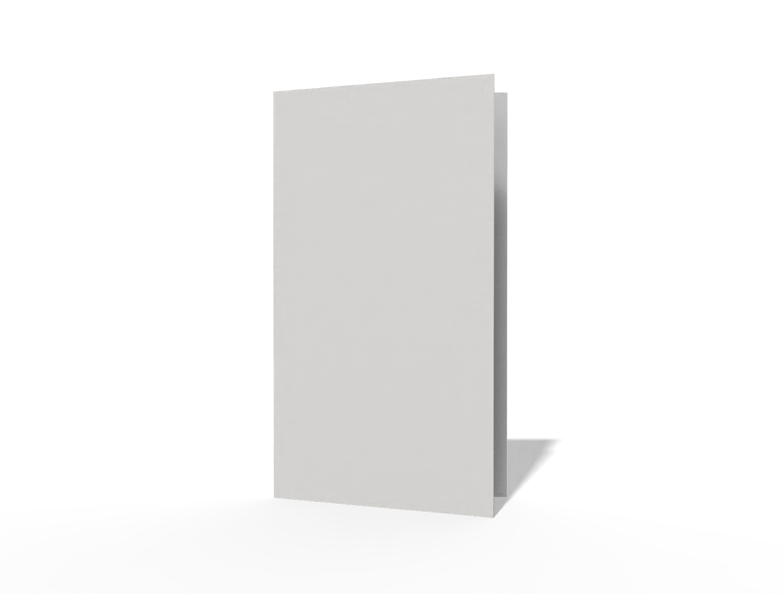Folded business card — White paperboard