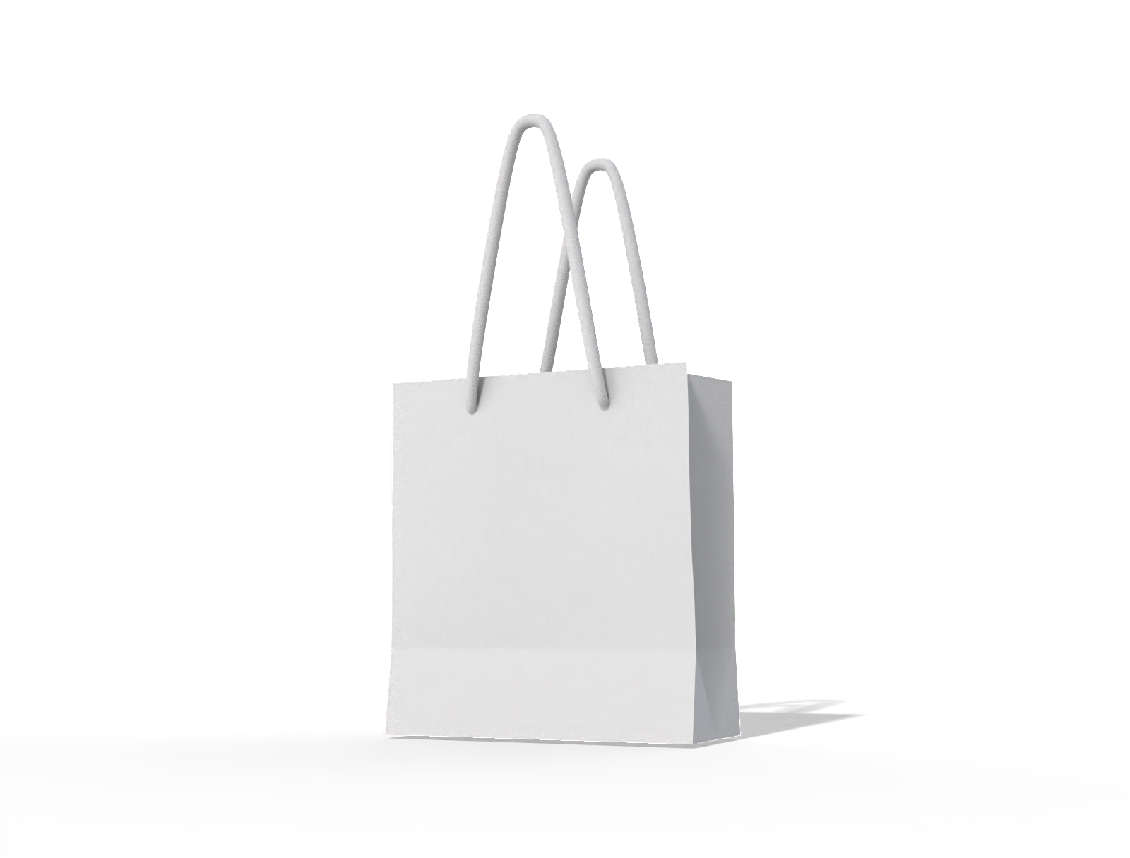 Small shopping bag — White paperboard