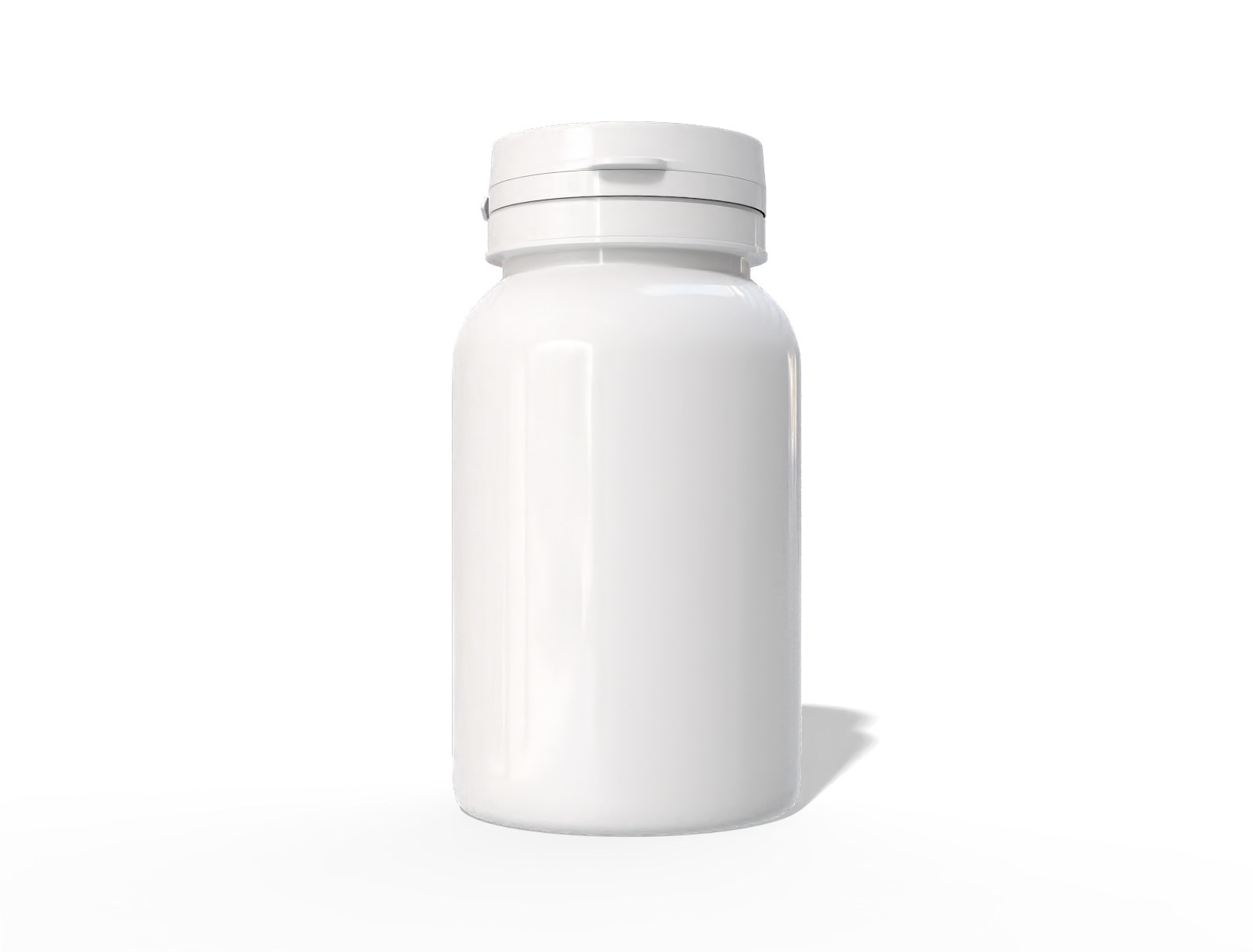 Easy open plastic bottle for food and supplement — Glossy plastic