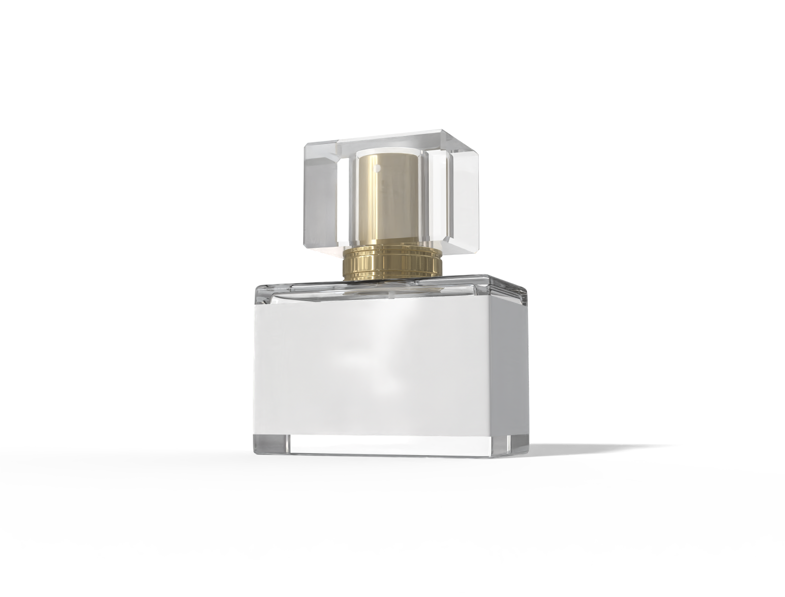 Glass perfume square bottle — Glossy glass