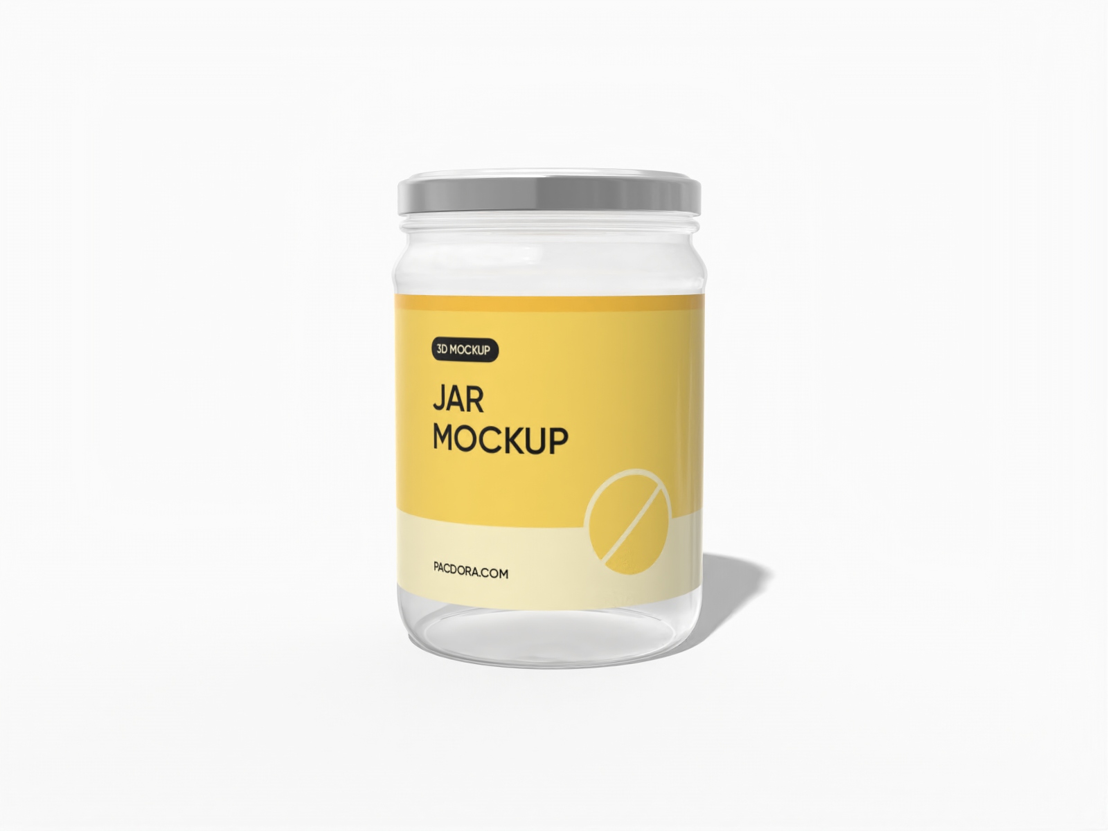 Round glass jar — Glossy glass