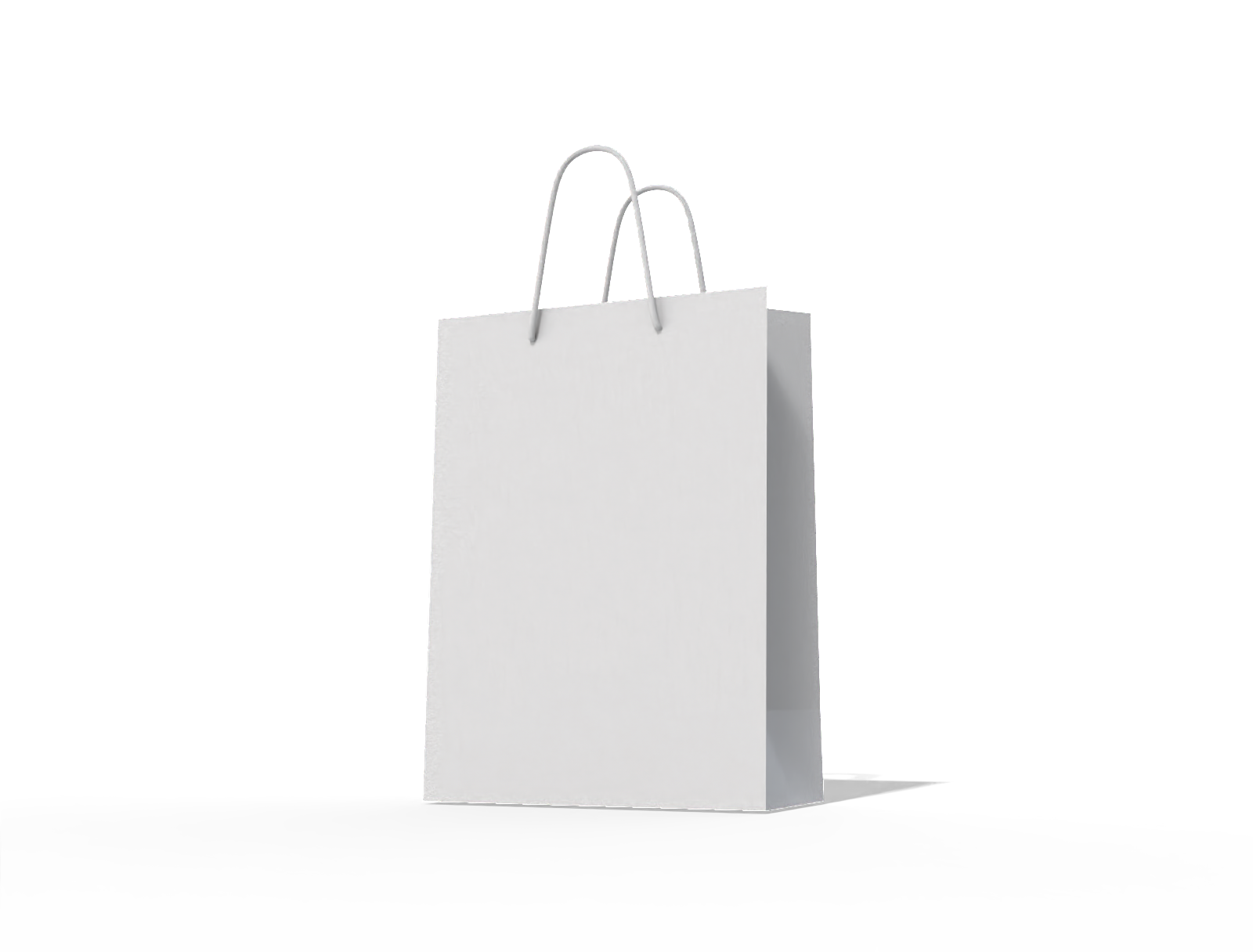 Shopping bag — White paperboard