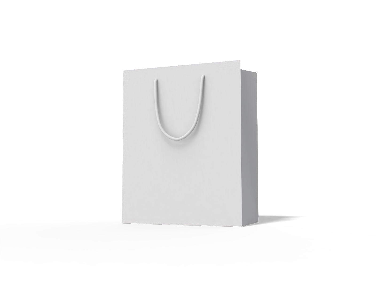 Small luxury shopping bag — White paperboard