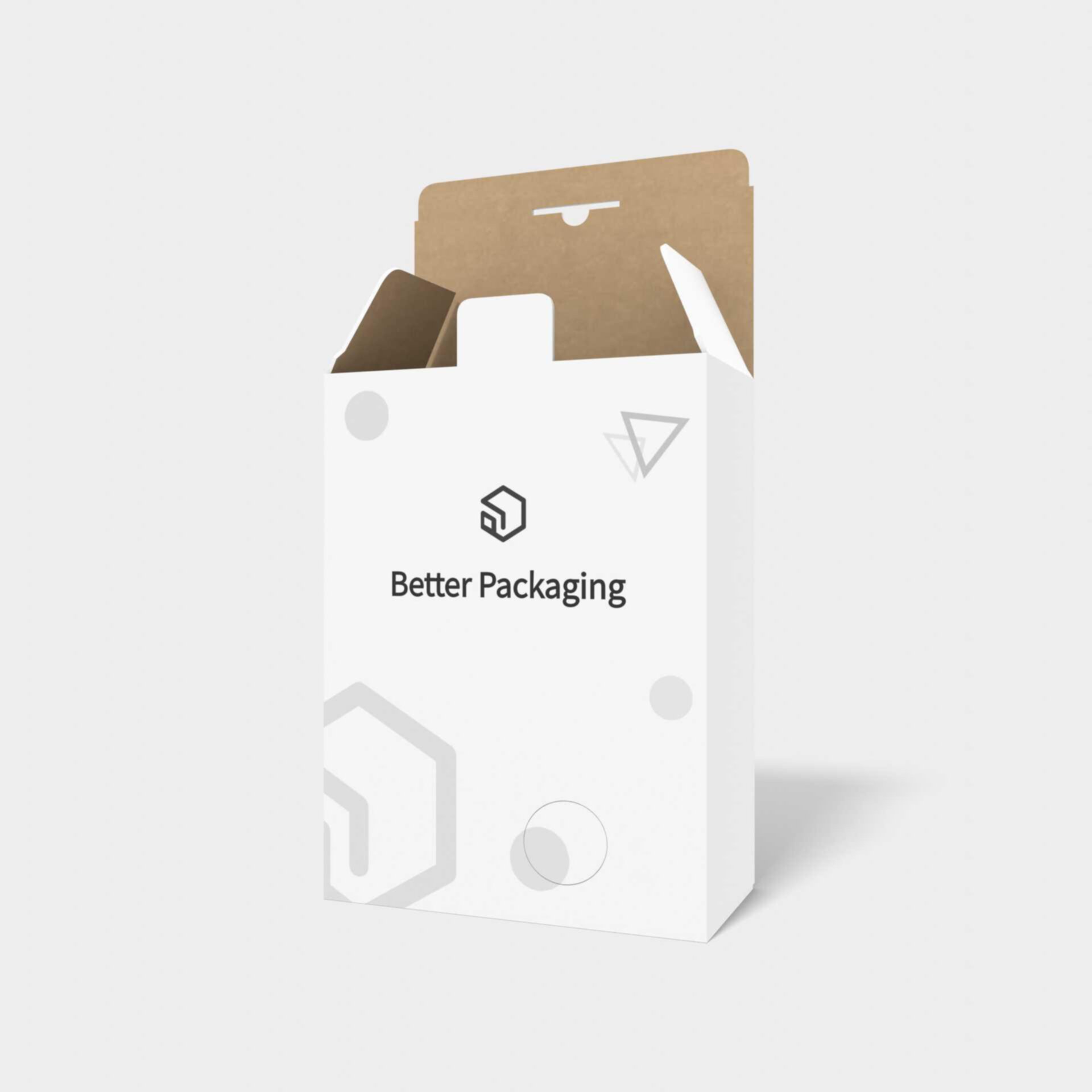 Tuck end boxes back open double tray — White paperboard