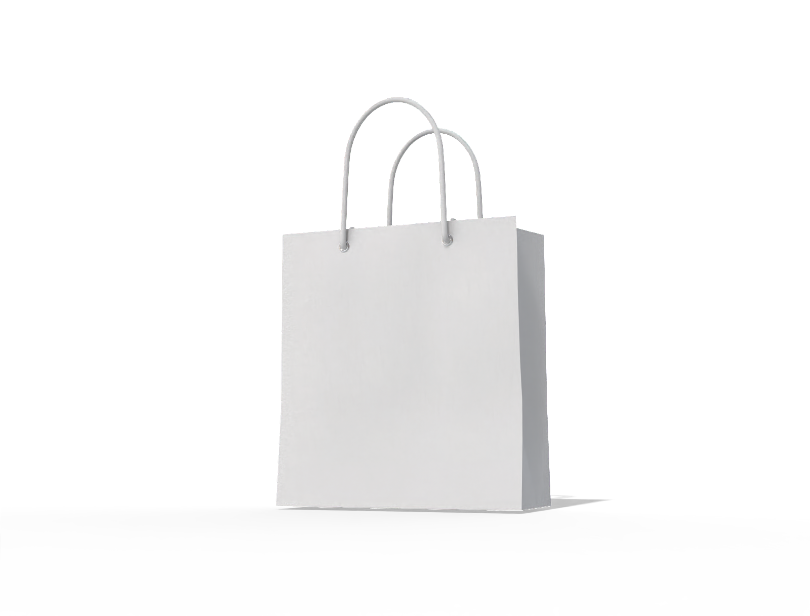 Small paper shopping bag — White paperboard