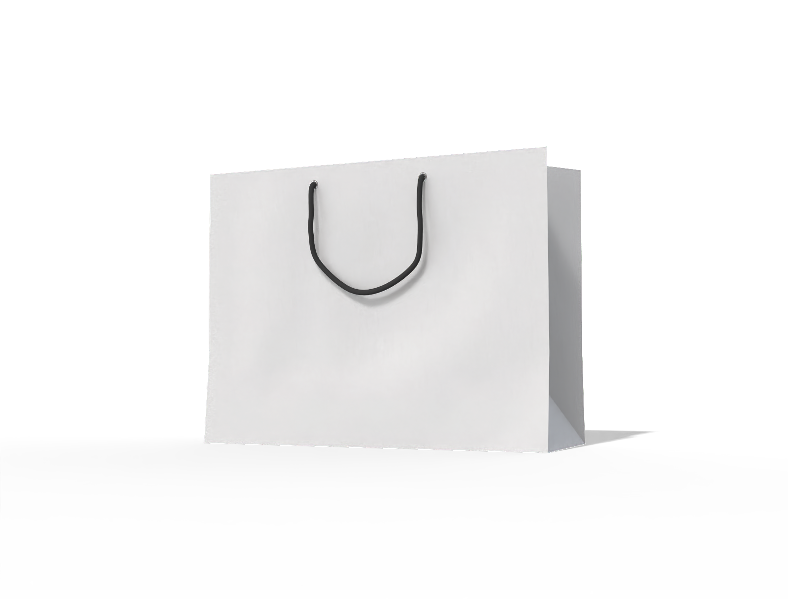 Paper shopping bag — White paperboard