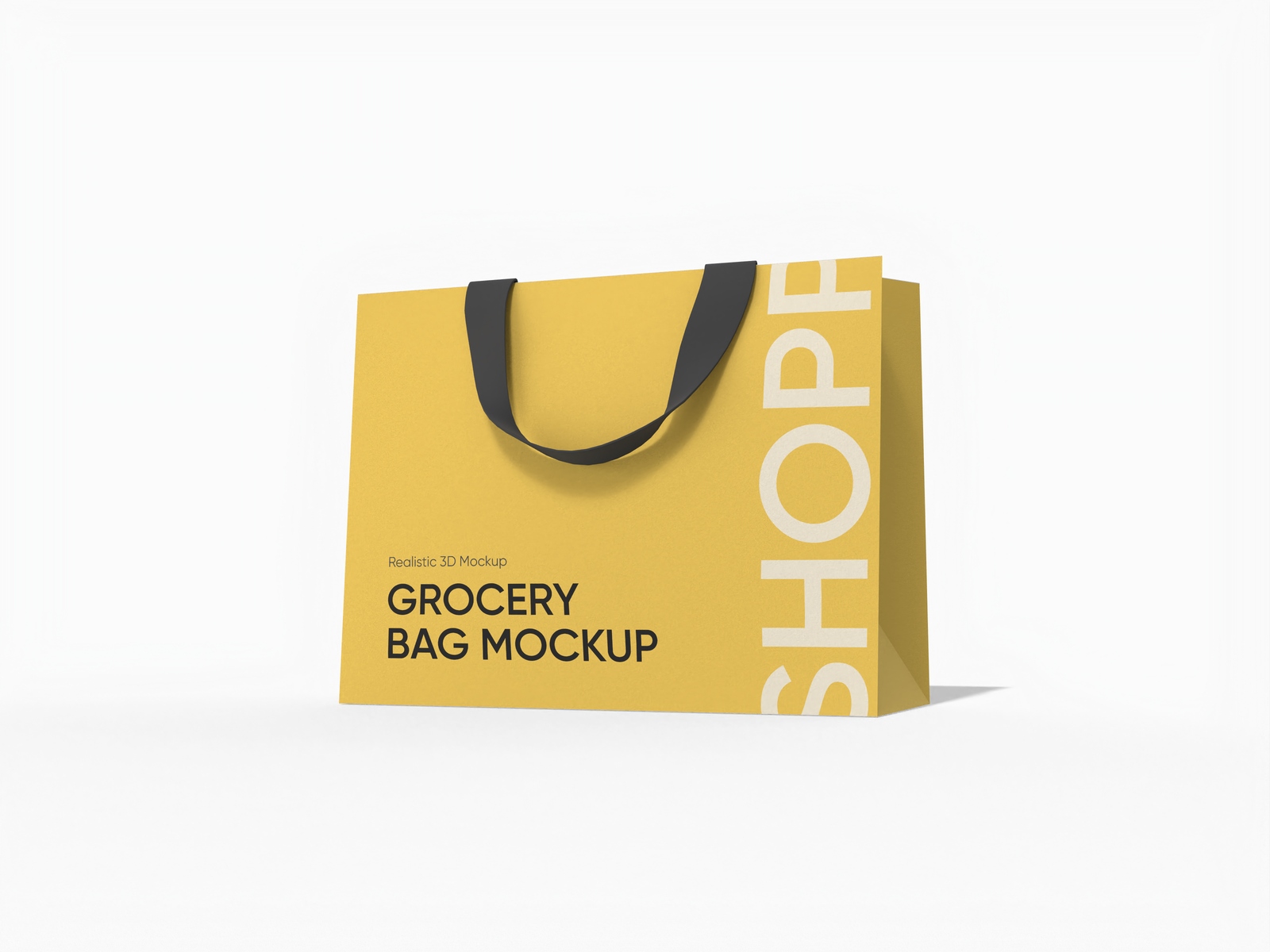 Maqueta de bolsa de compras de lujo — White paperboard