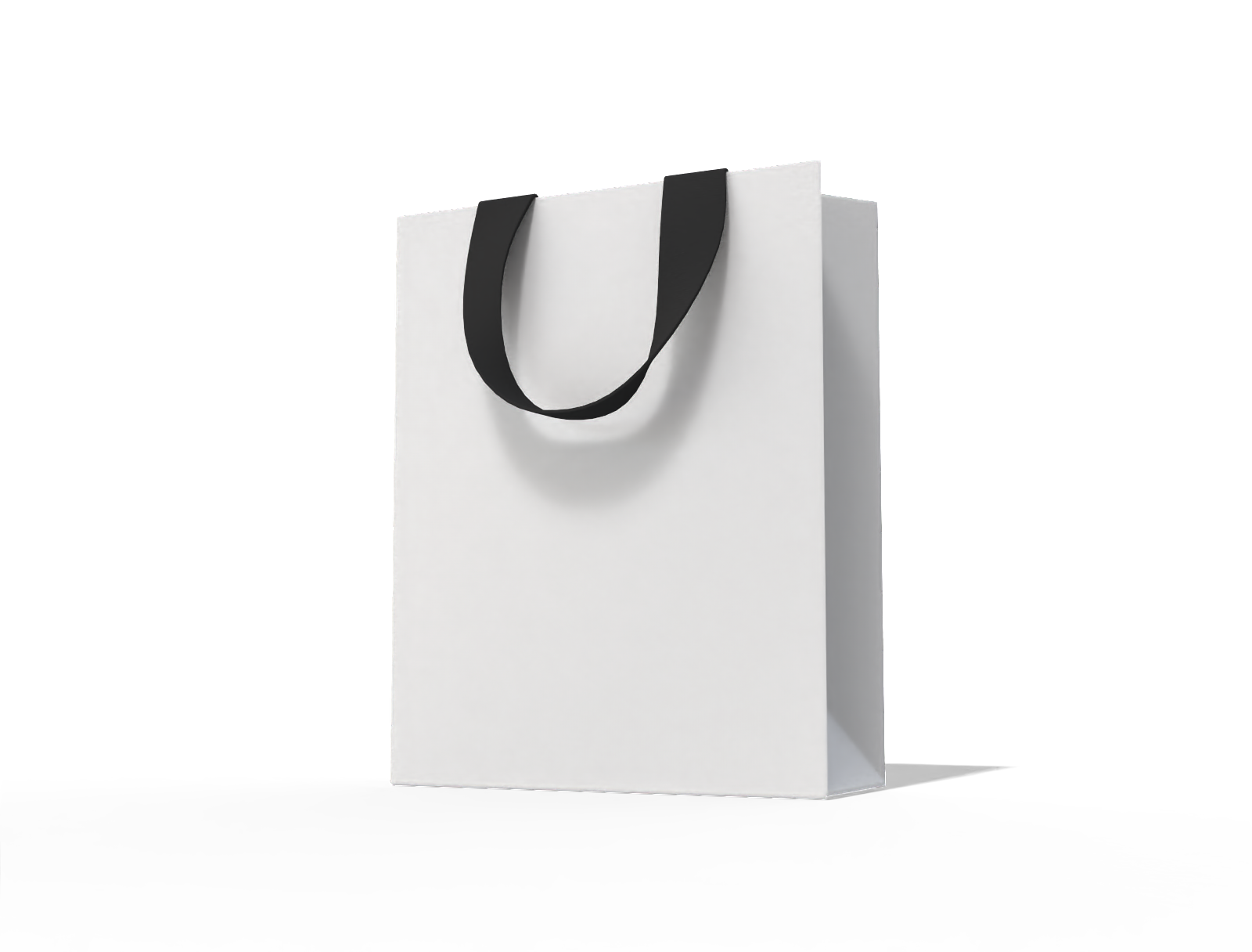 Small luxury shopping bag — White paperboard