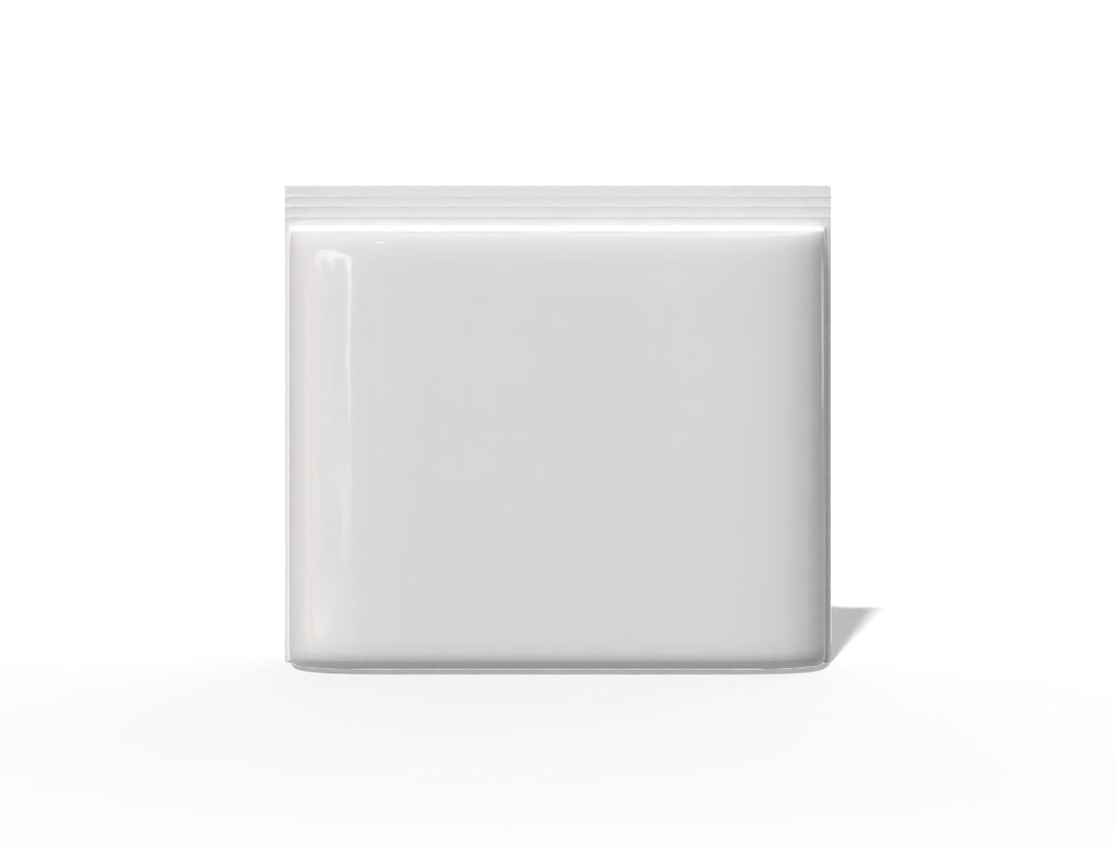 11 × 12 three-side seal cotton swab sachet — Glossy plastic