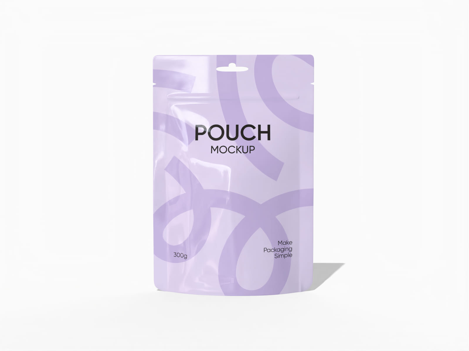 15 × 22 stand up hanging zip lock pouch — Glossy plastic