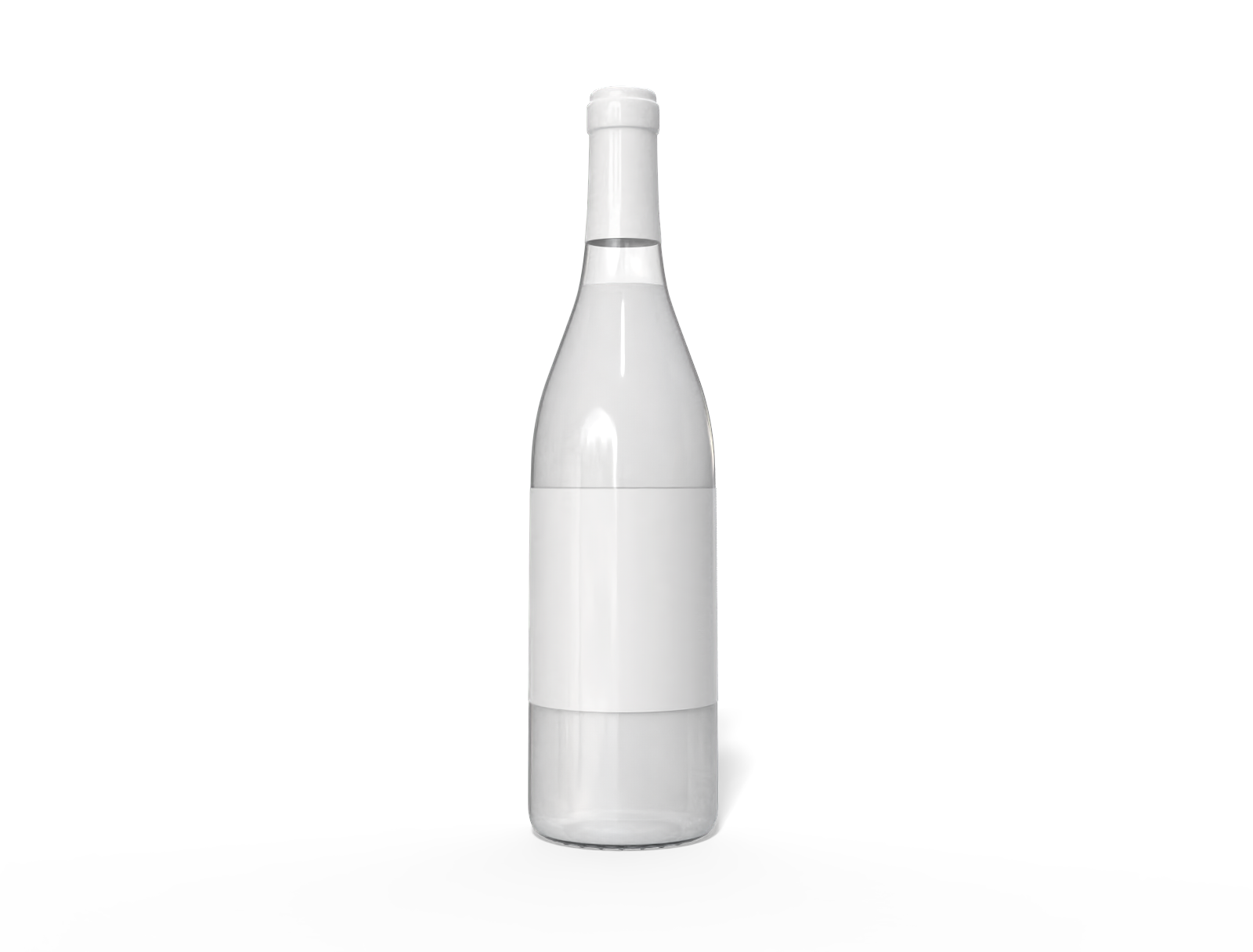 Red wine bottle — Glossy glass