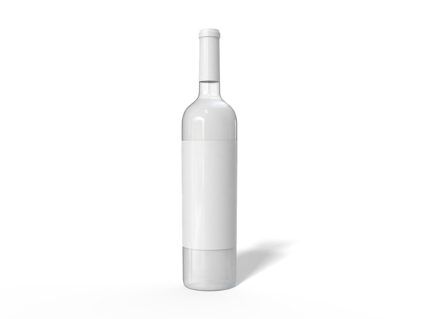 Red wine bottle — Glossy glass