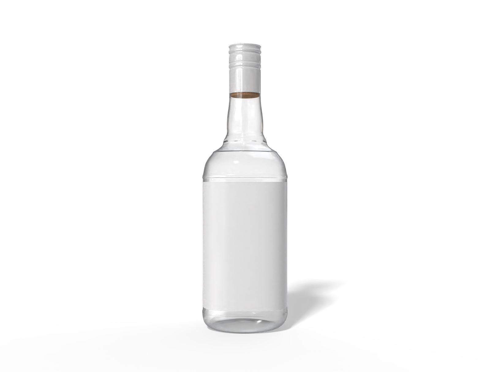 Clear wine bottle — Glossy glass