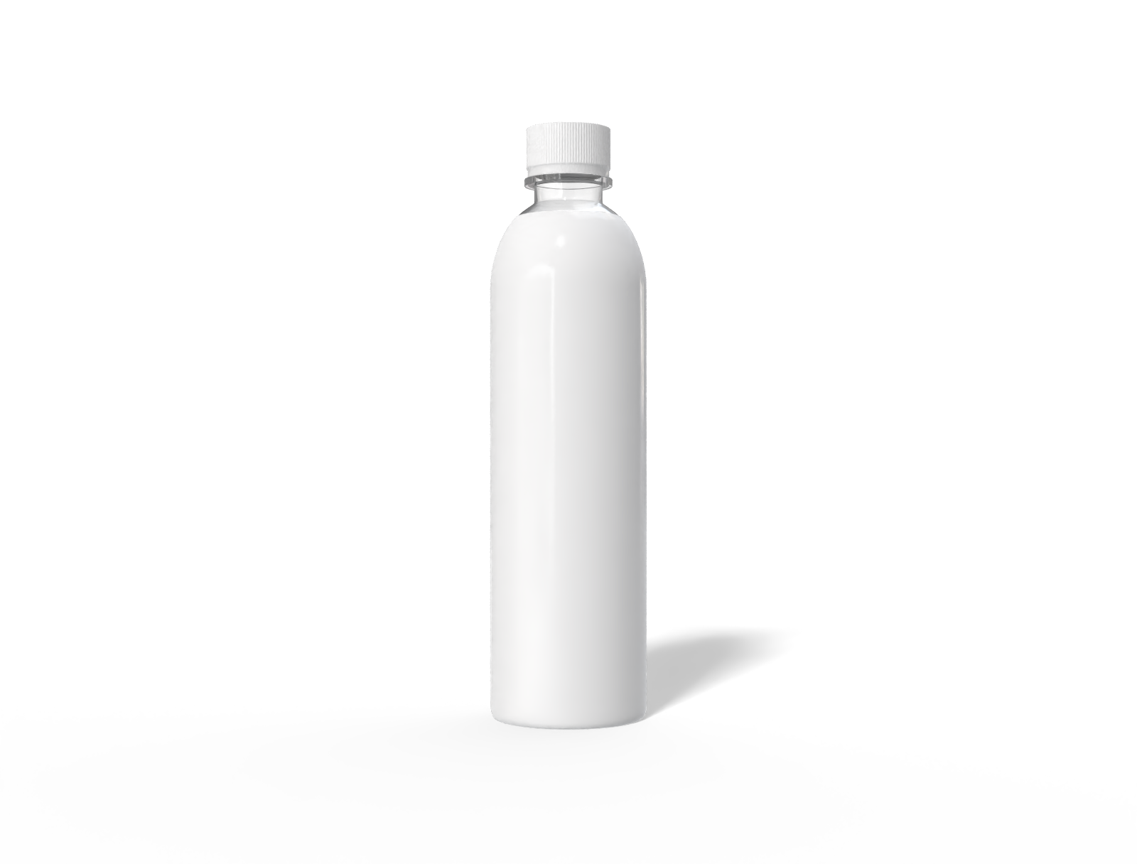 Plastic liquid bottle — Glossy plastic